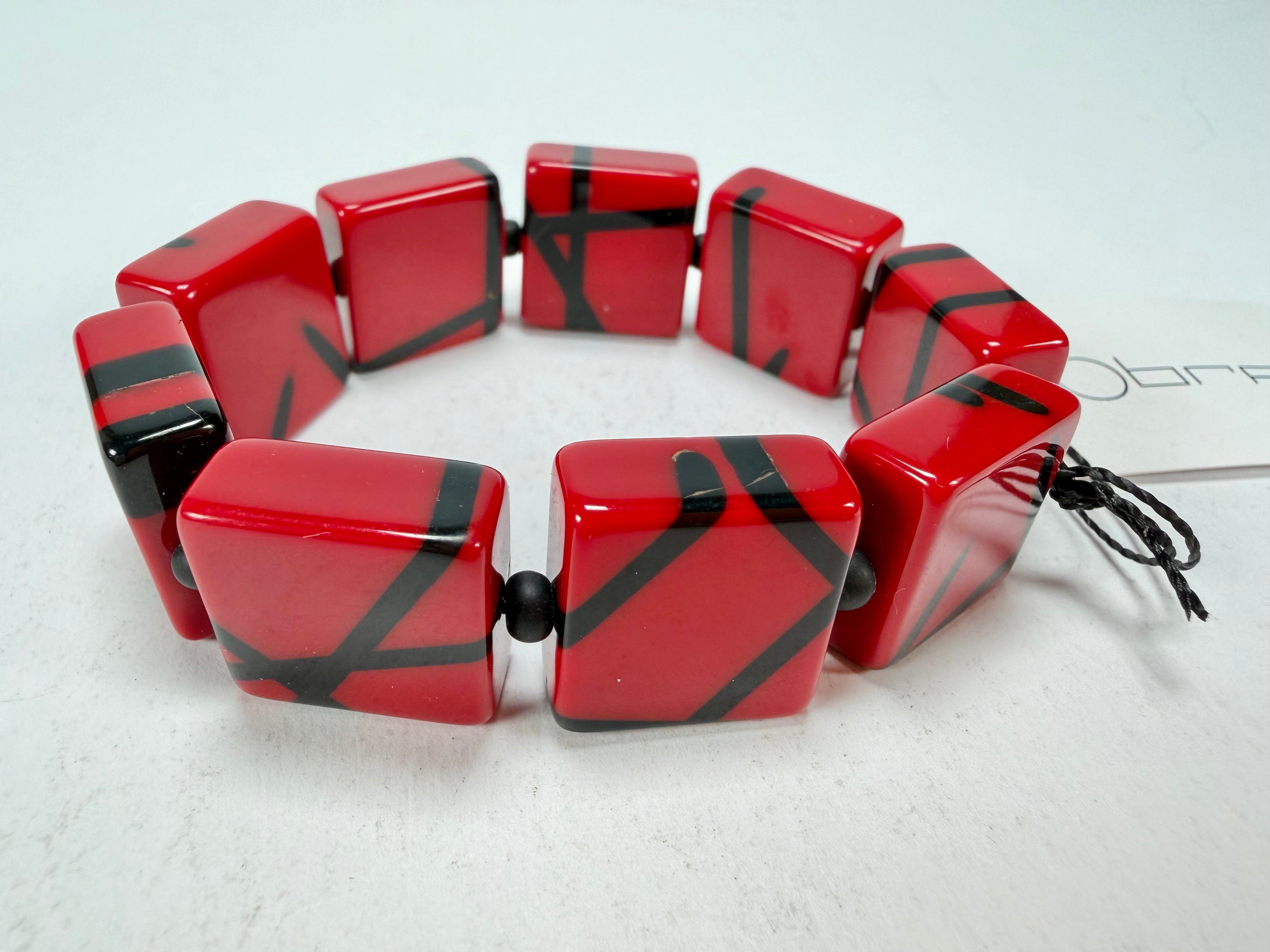 Sobral - Street "Atelie" Red Resin Bracelet ( 004706 )