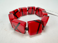 Sobral - Street "Atelie" Red Resin Bracelet ( 004706 )