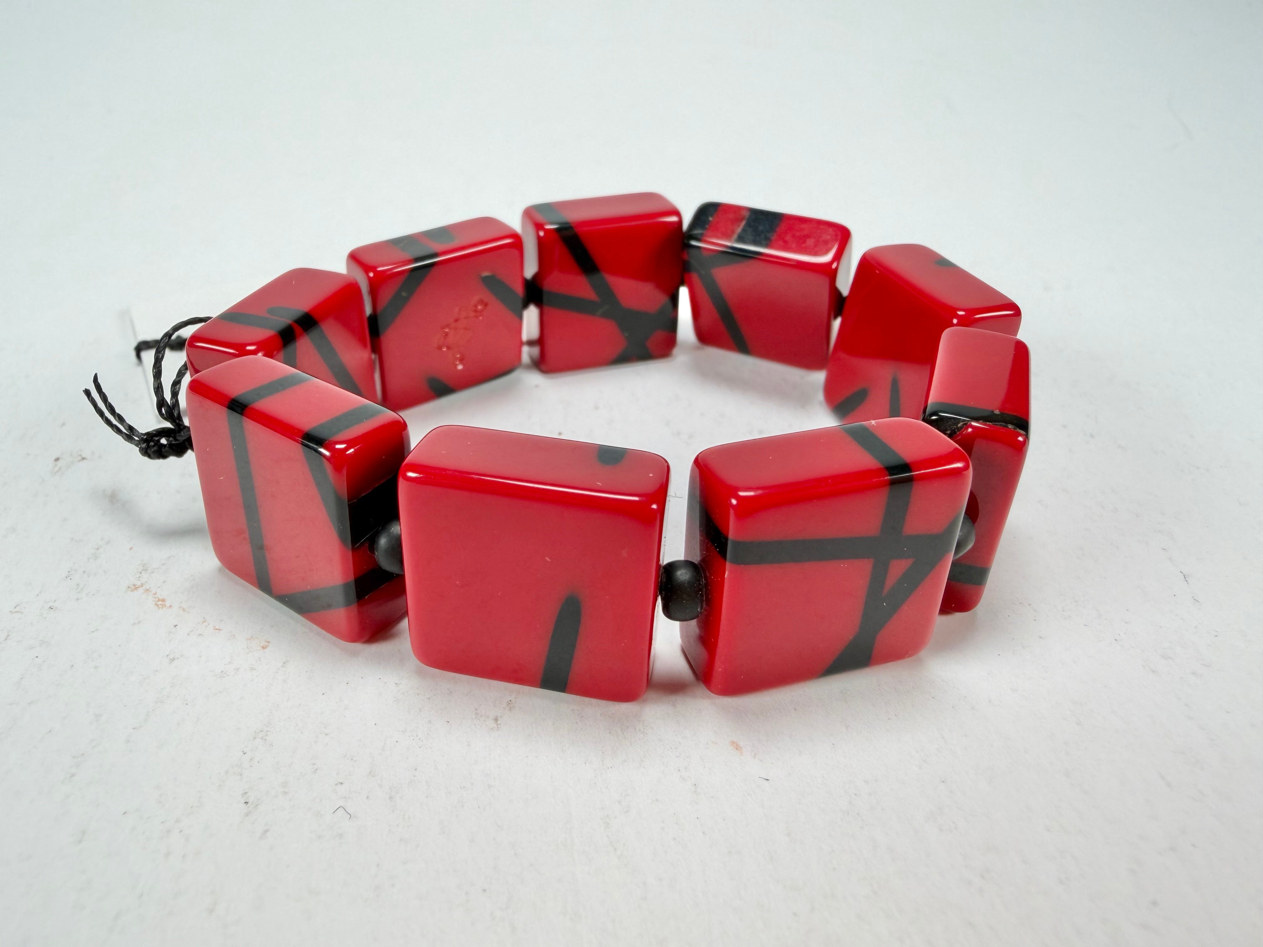 Sobral - Street "Atelie" Red Resin Bracelet ( 004706 )