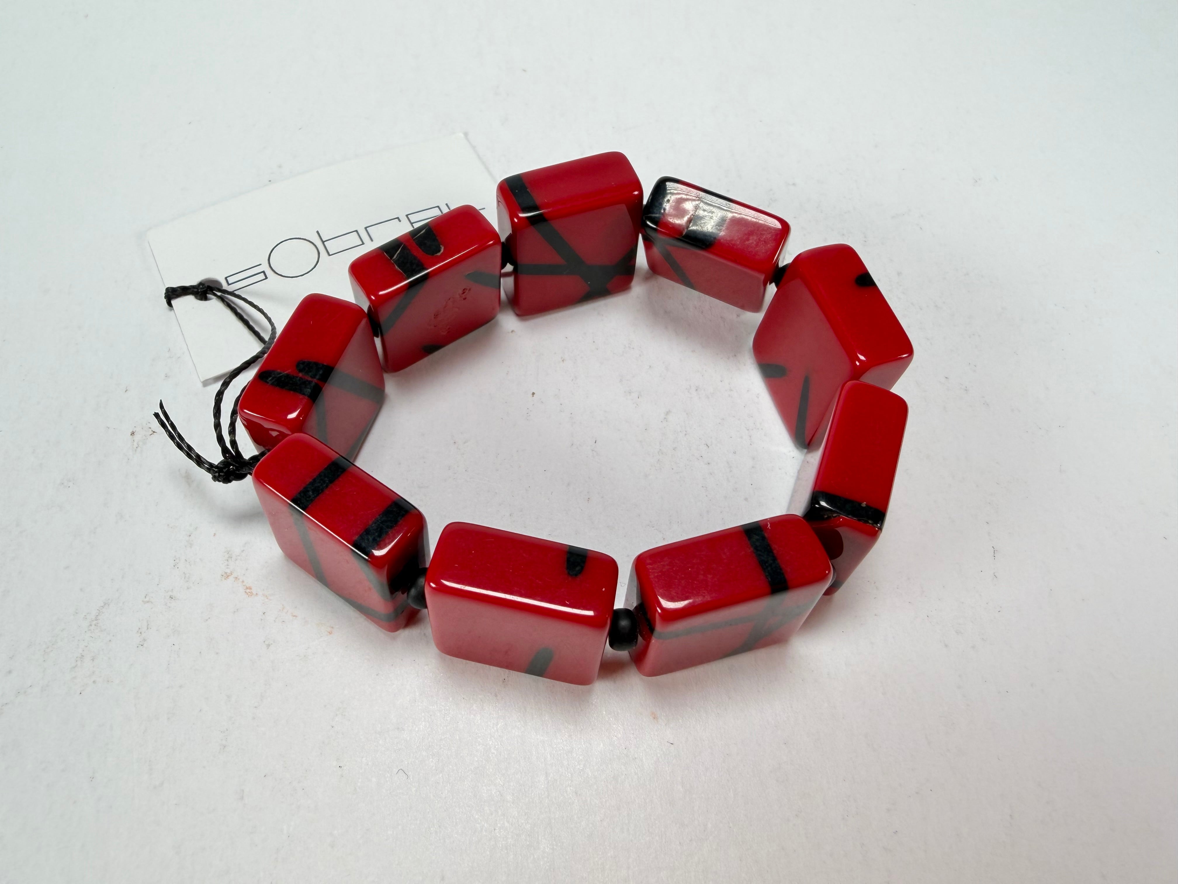 Sobral - Street "Atelie" Red Resin Bracelet ( 004706 )
