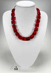 Sobral - Street "Catedral" Red Resin Necklace ( 004311 )