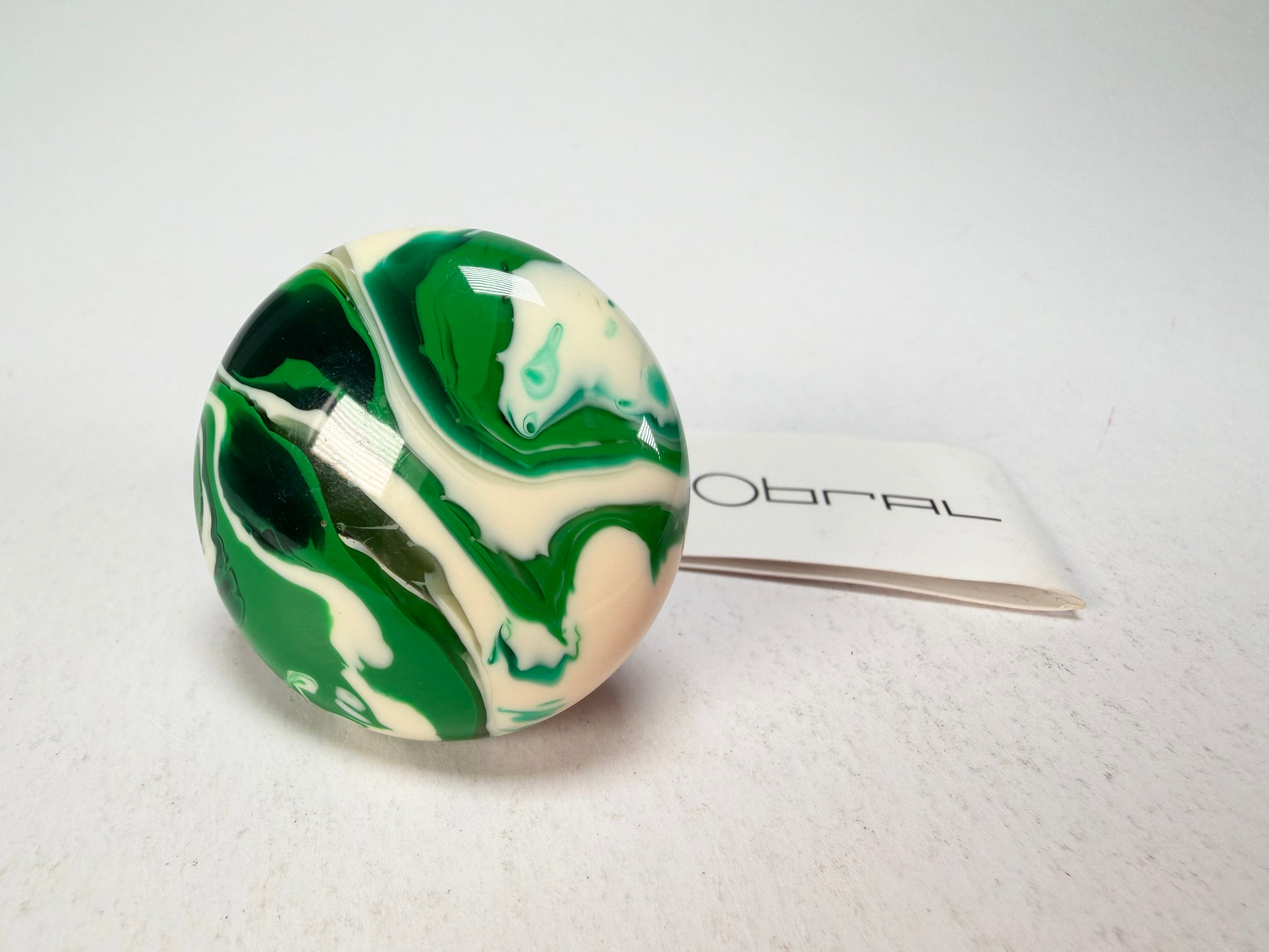 Sobral - Onda Verde "Onda Circle" Green Resin Ring ( 005324 ) - Size UK Q / US 8