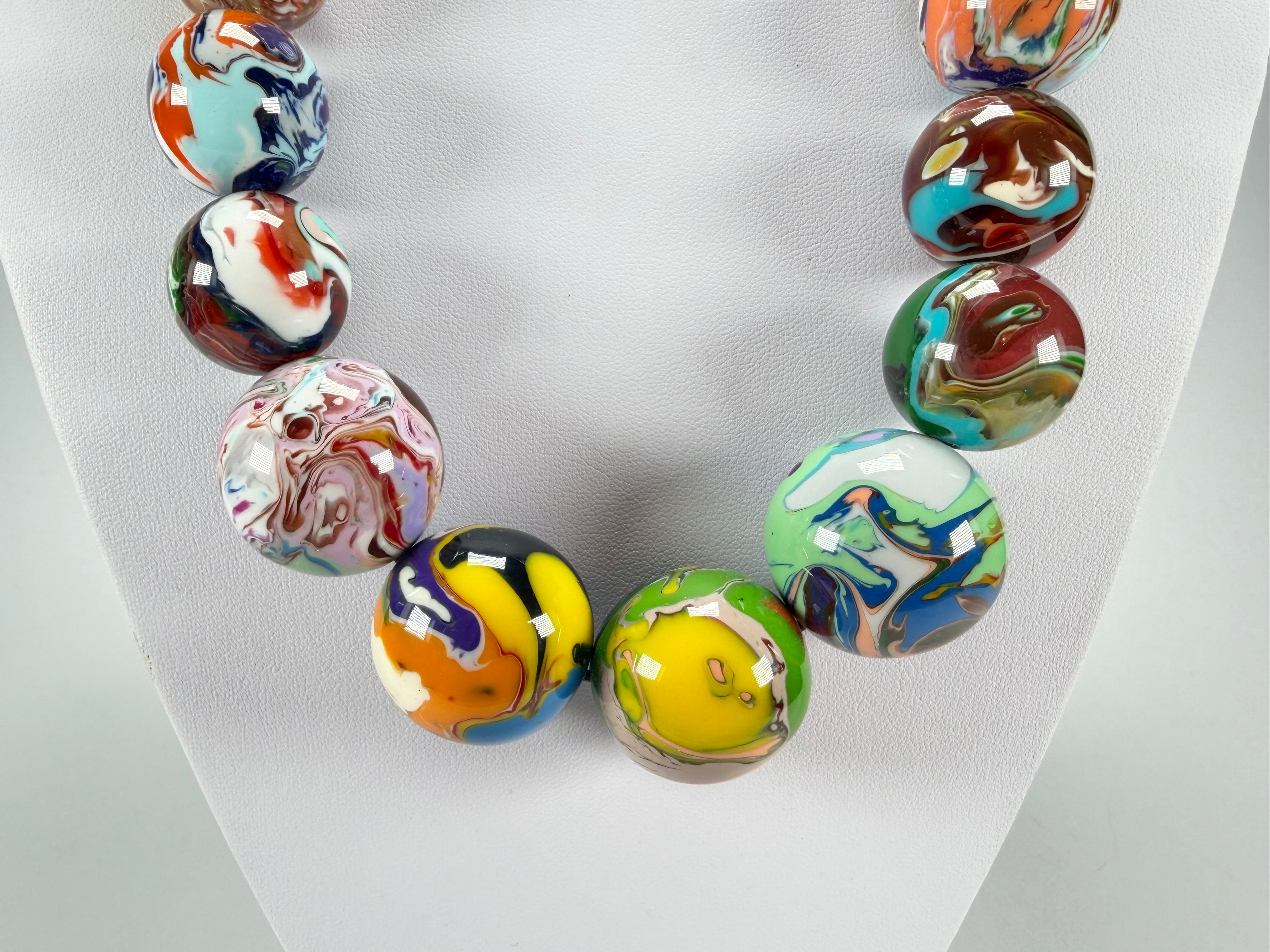Sobral - Planets "Jupiter" Pollock Resin Necklace ( 005453 )