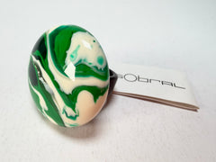 Sobral - Onda Verde "Onda Circle" Green Resin Ring ( 005324 ) - Size UK Q / US 8