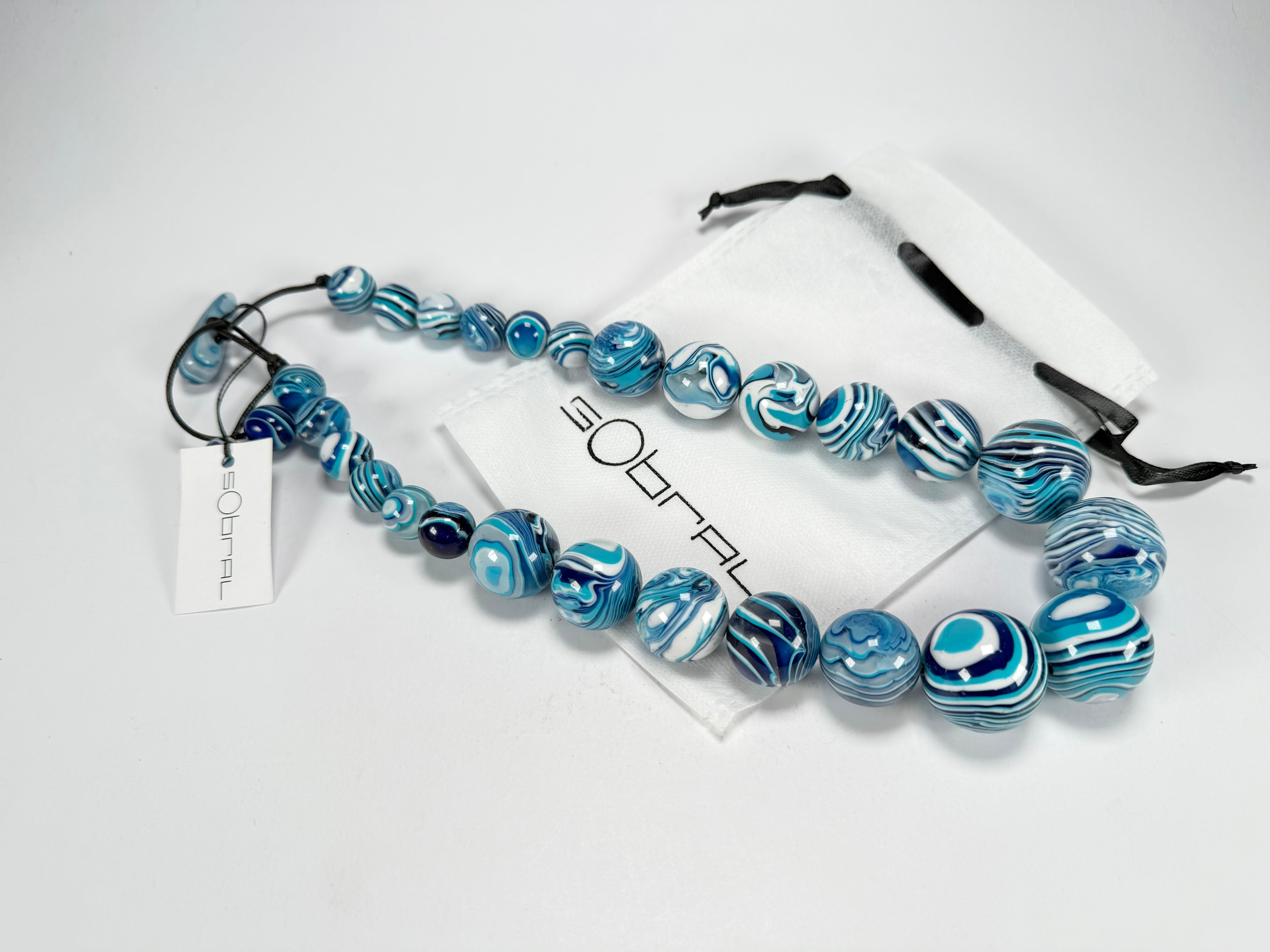 Sobral - Planets "Jupiter" Blue Studio Creation Resin Necklace ( 005453 )