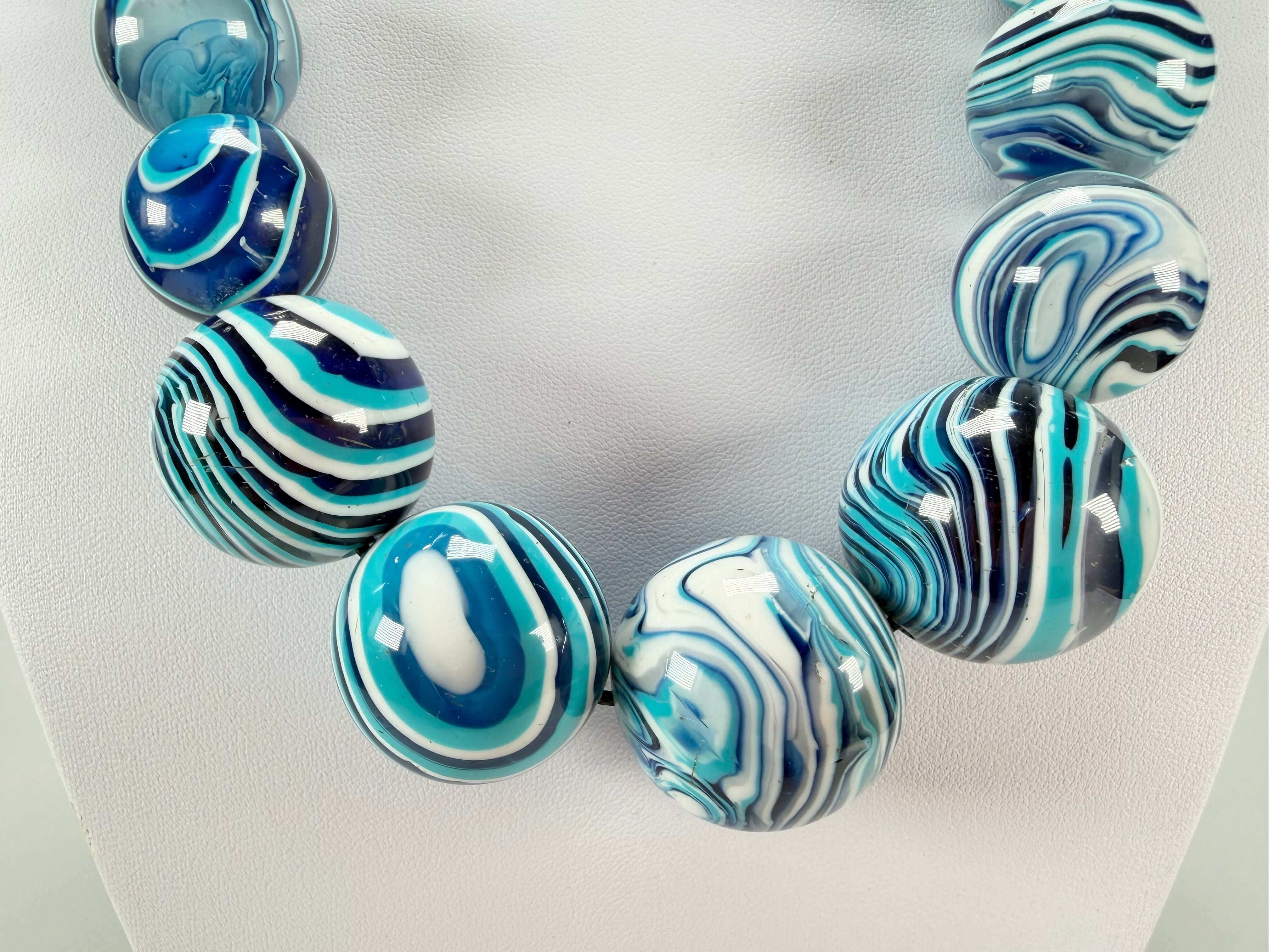 Sobral - Planets "Jupiter" Blue Studio Creation Resin Necklace ( 005453 )