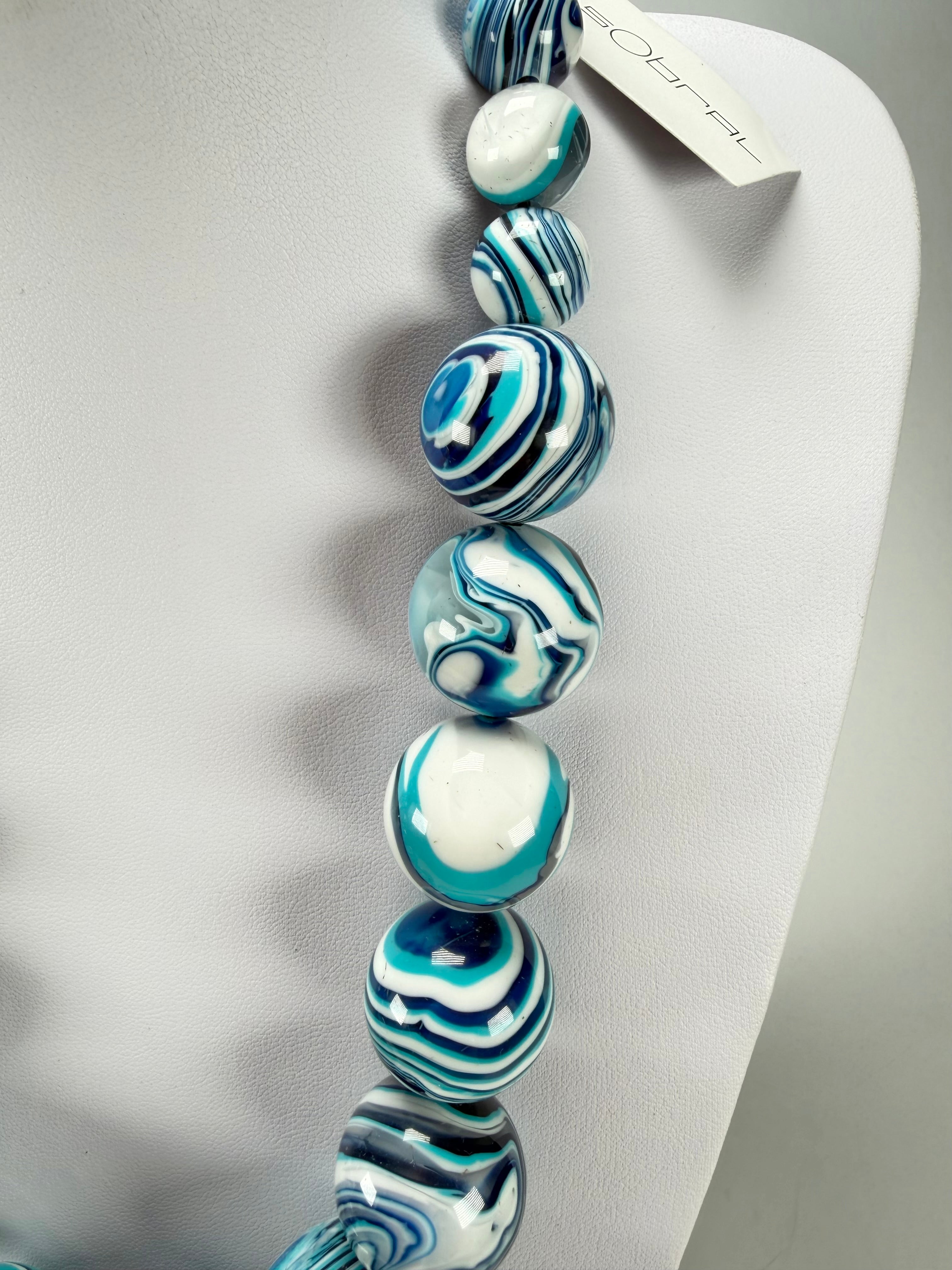 Sobral - Planets "Jupiter" Blue Studio Creation Resin Necklace ( 005453 )