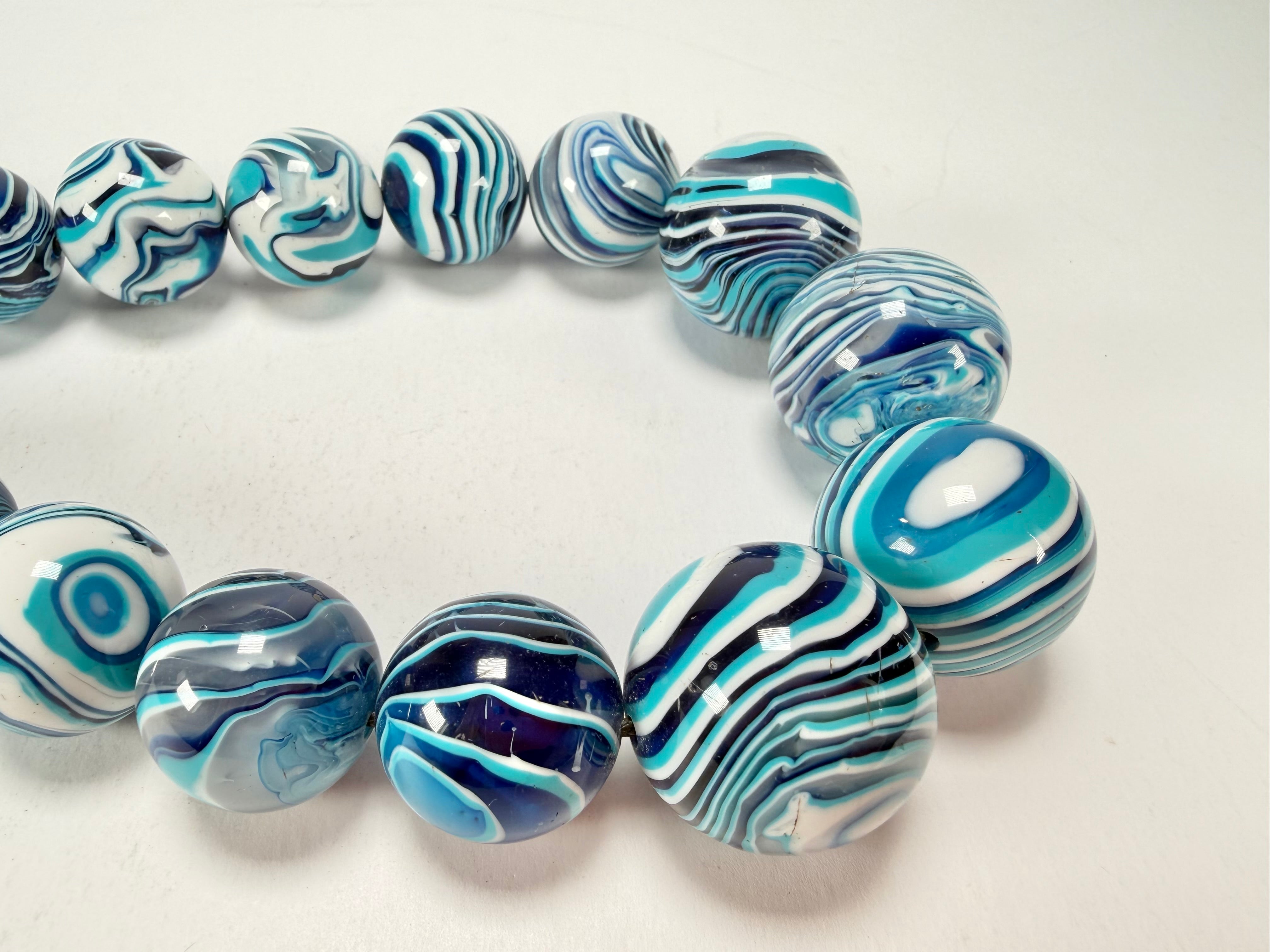 Sobral - Planets "Jupiter" Blue Studio Creation Resin Necklace ( 005453 )
