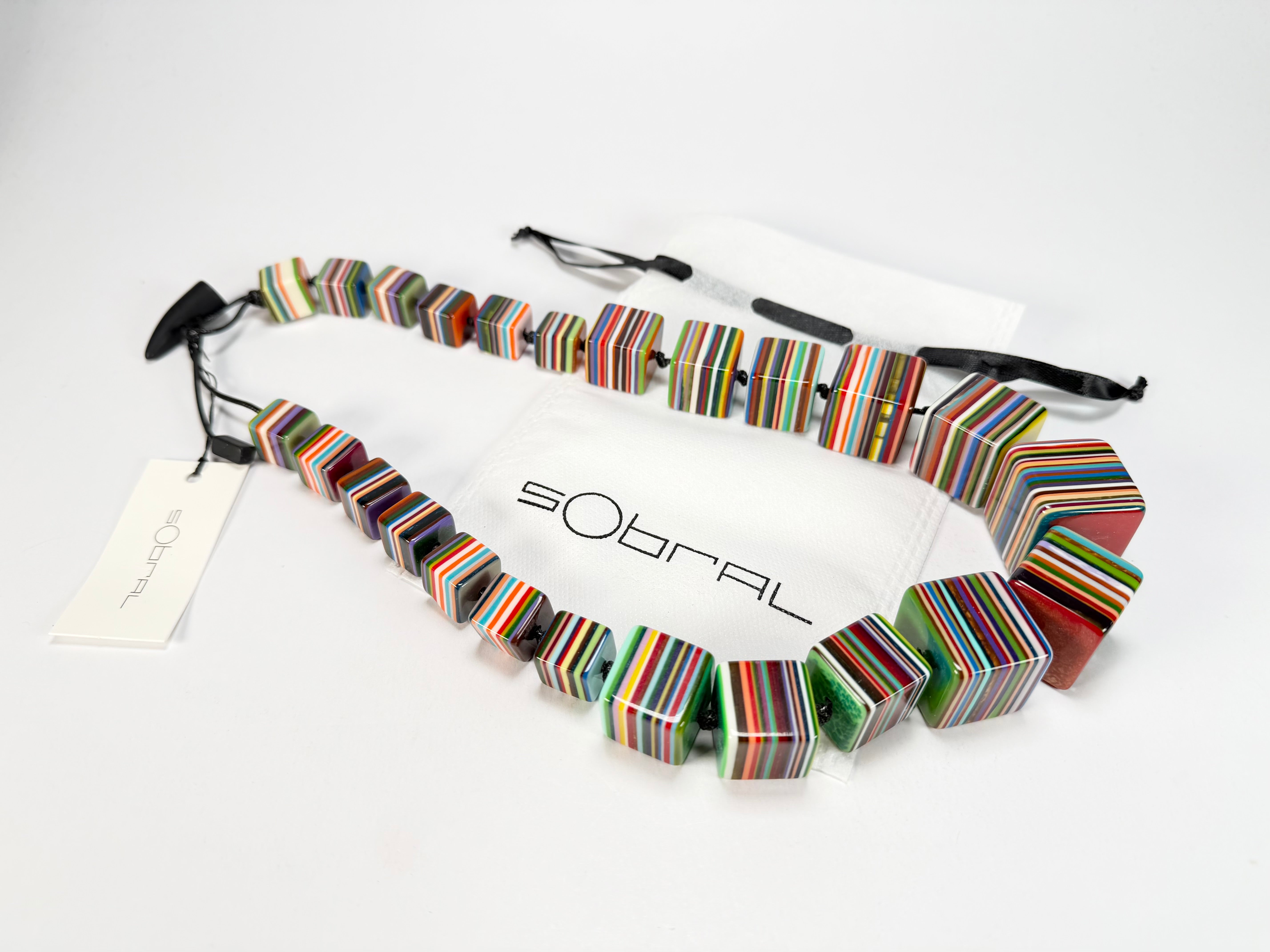 Sobral - Pop Art "K" Multi Cubes Resin Necklace ( 003624 )