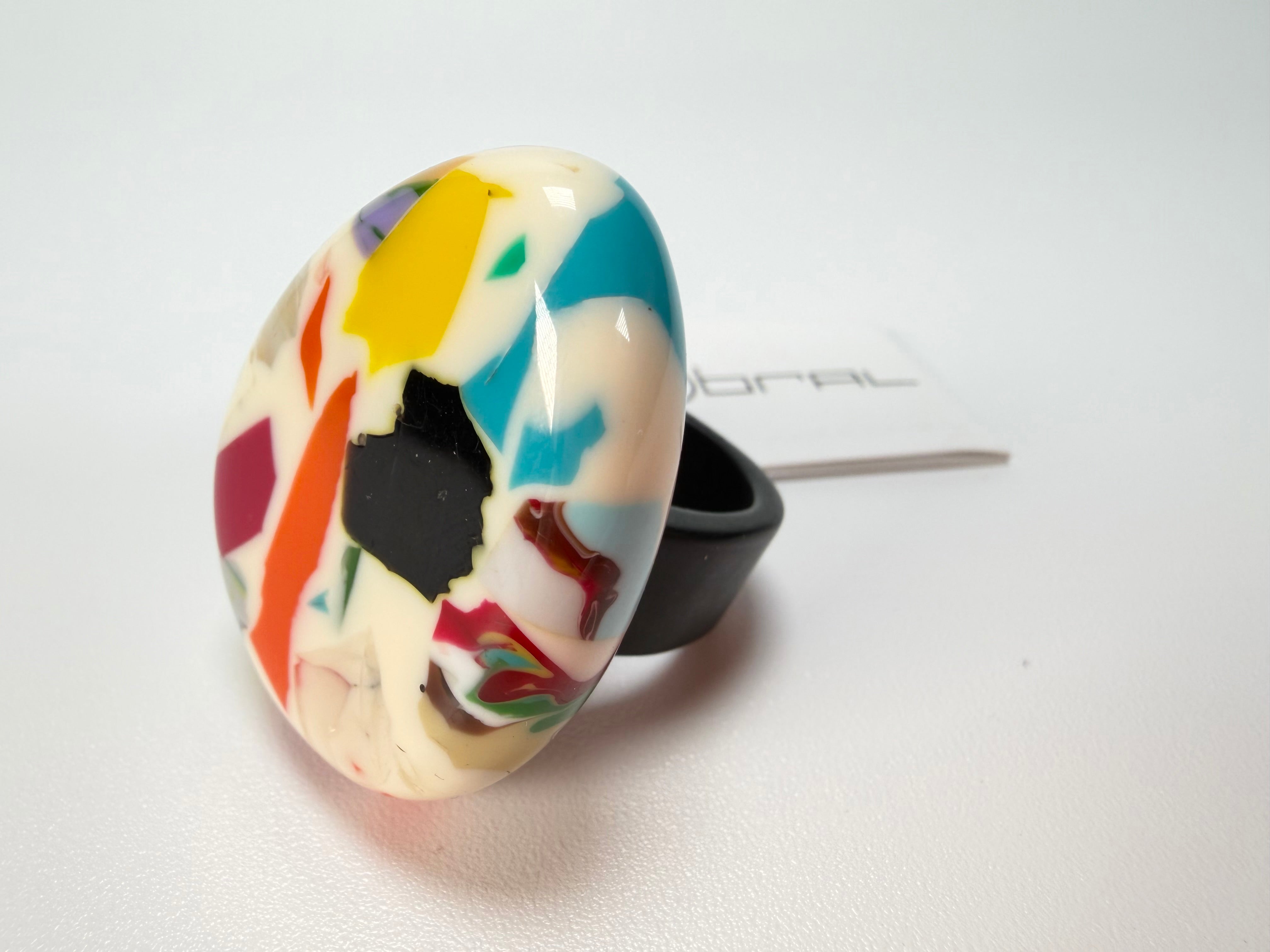 Sobral - Caillou Marfim "Poesia" Resin Ring ( 003597 ) - Size UK U  / US 10.5
