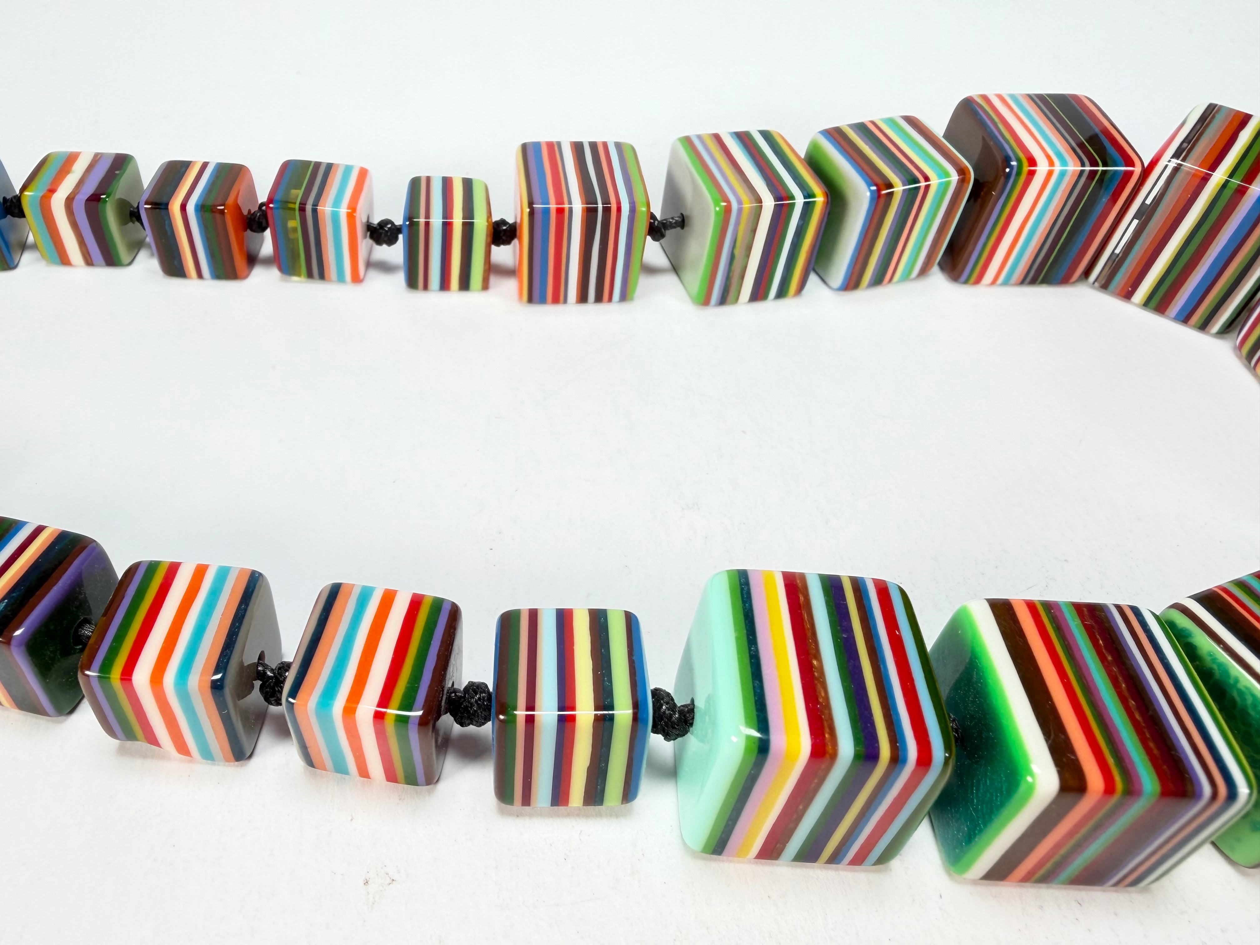 Sobral - Pop Art "K" Multi Cubes Resin Necklace ( 003624 )