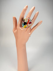Sobral - Caillou Marfim "Poesia" Resin Ring ( 003597 ) - Size UK U  / US 10.5