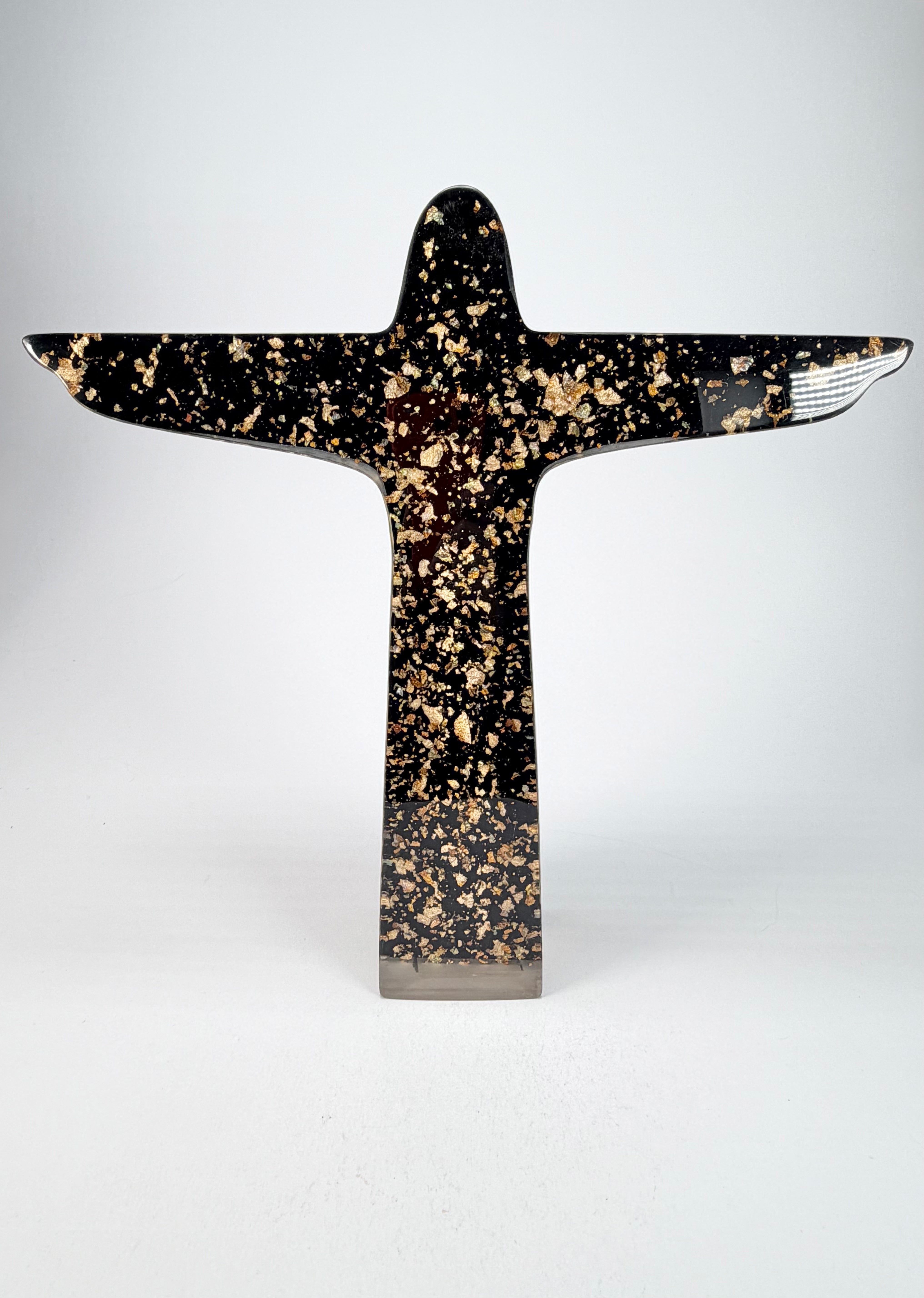 Sobral - Landmark "Cristo" Metalique Black & Gold Extra Large 28cm Statue Ornament ( 004015 )