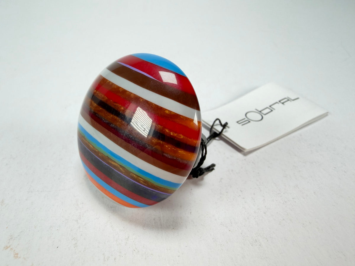 Sobral - Pop Art "Bead Efeitos" Resin Ring ( 004764 ) - Size UK S / US 9