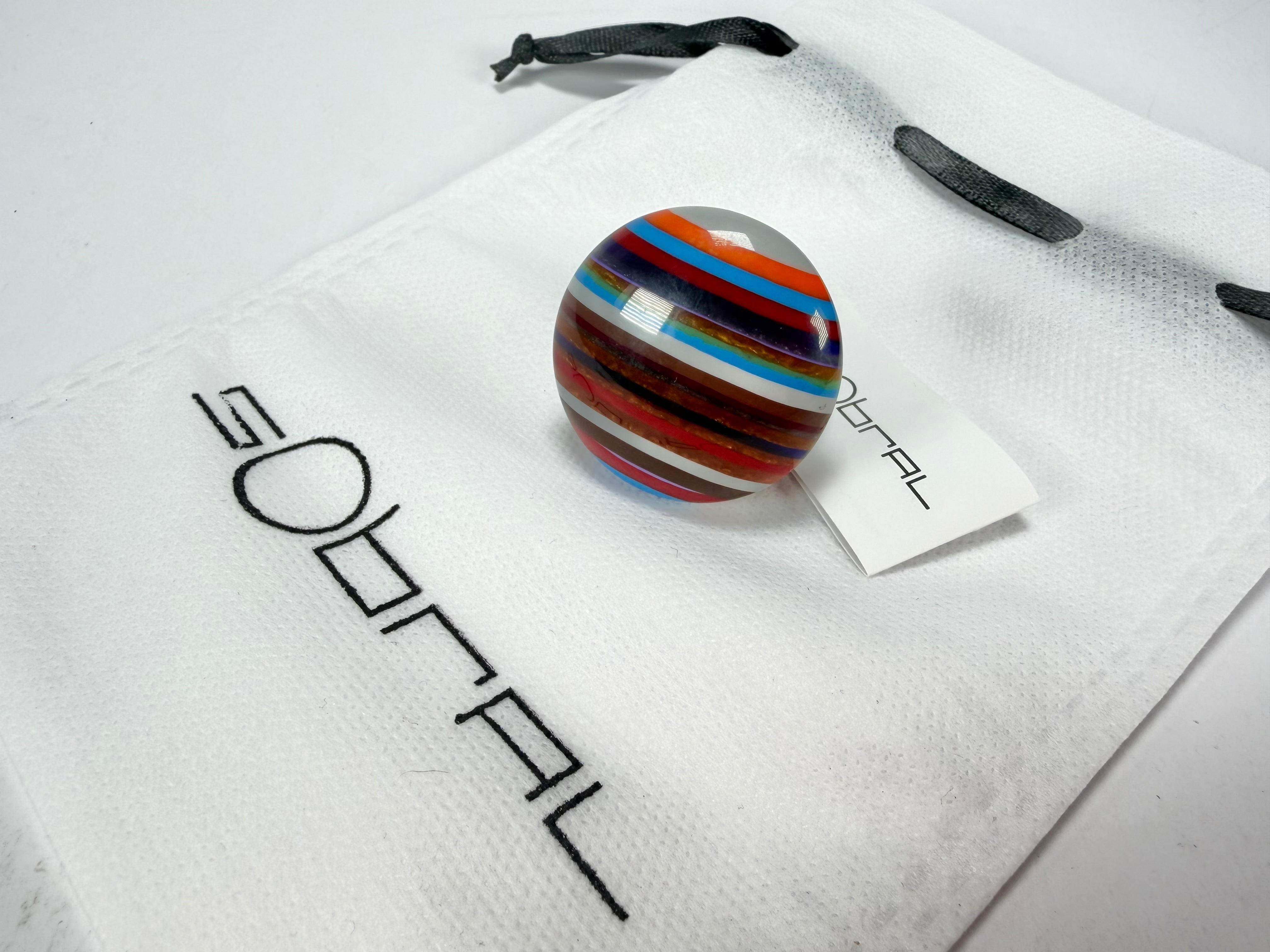 Sobral - Pop Art "Bead Efeitos" Resin Ring ( 004764 ) - Size UK S / US 9