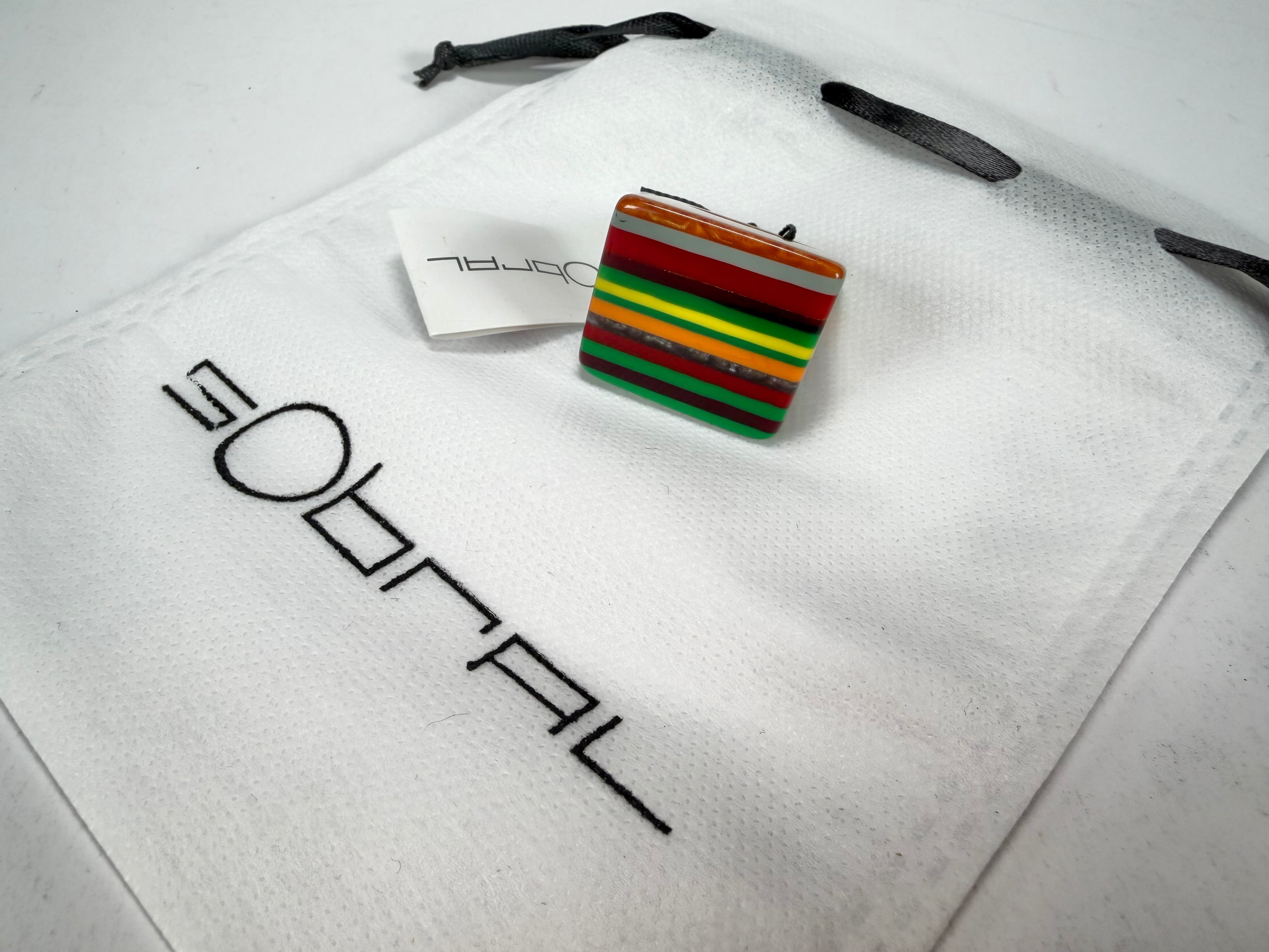 Sobral - Pop Art "Carre" Resin Ring ( 001828 ) - Size UK N / US 6.5