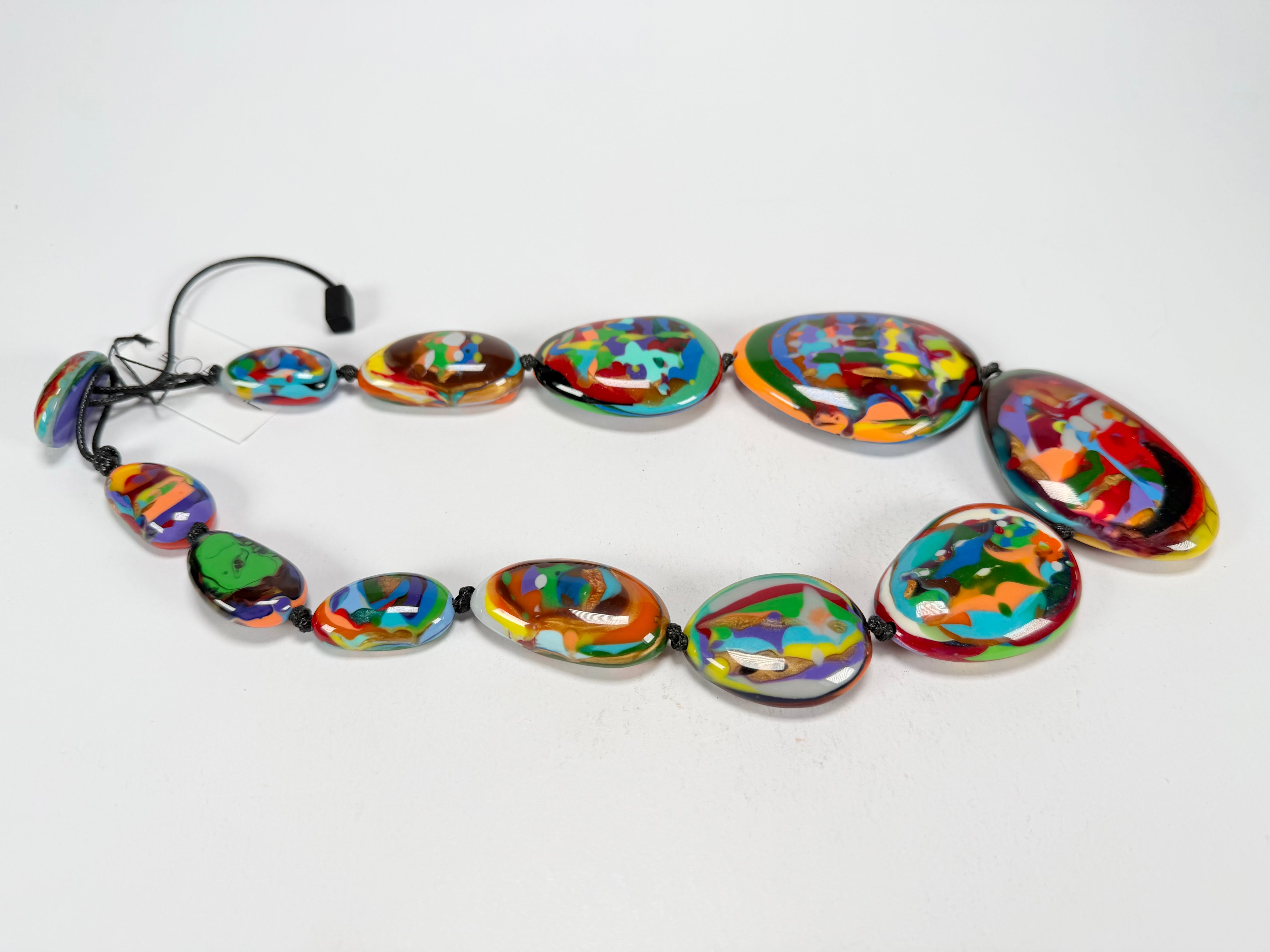 Sobral - Multi-Colour "Gabriele K" Resin Necklace ( 003616 )