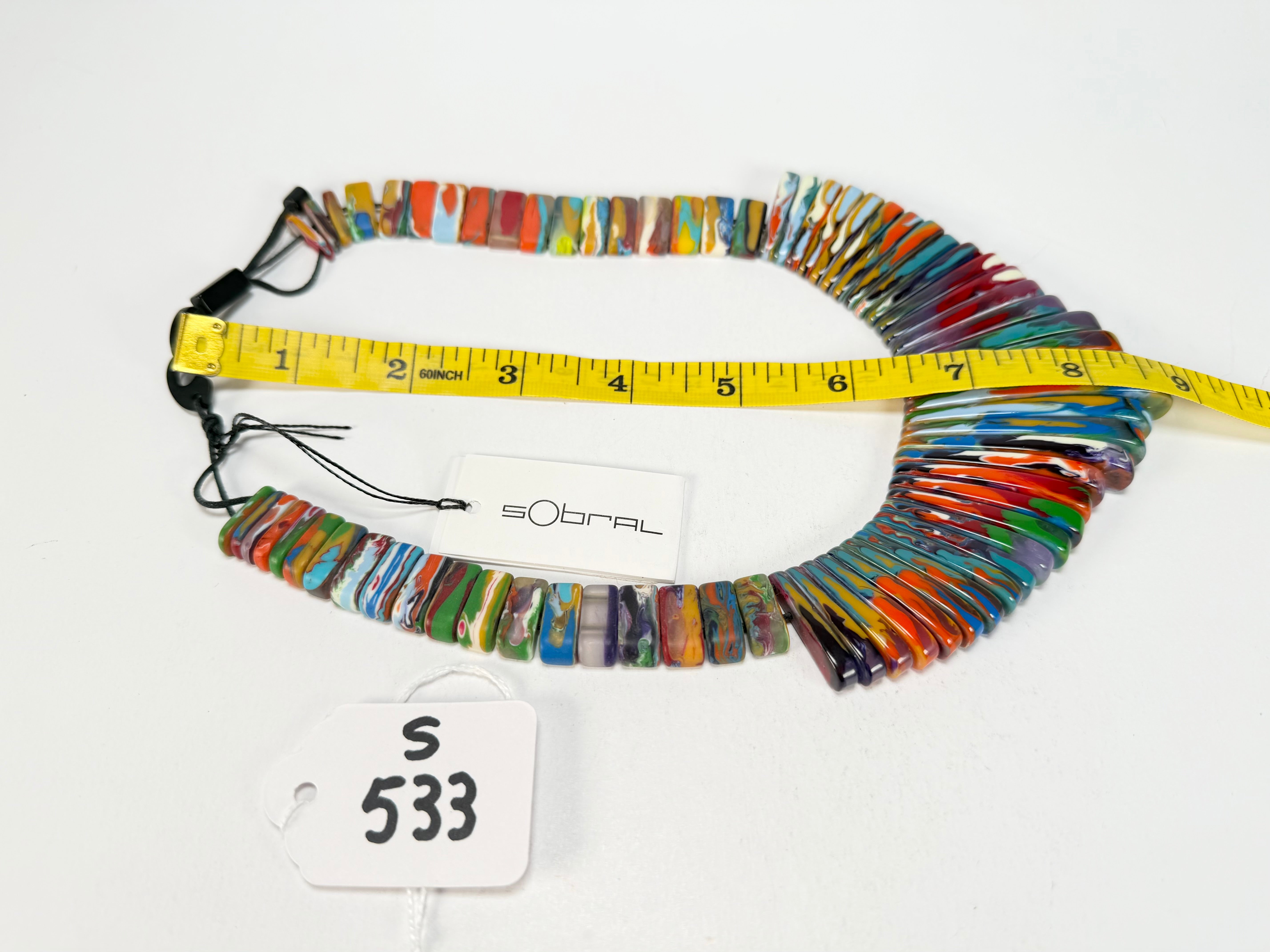 Sobral - Multi-Colour "Tupi" Pollock Resin Necklace ( 004853 )