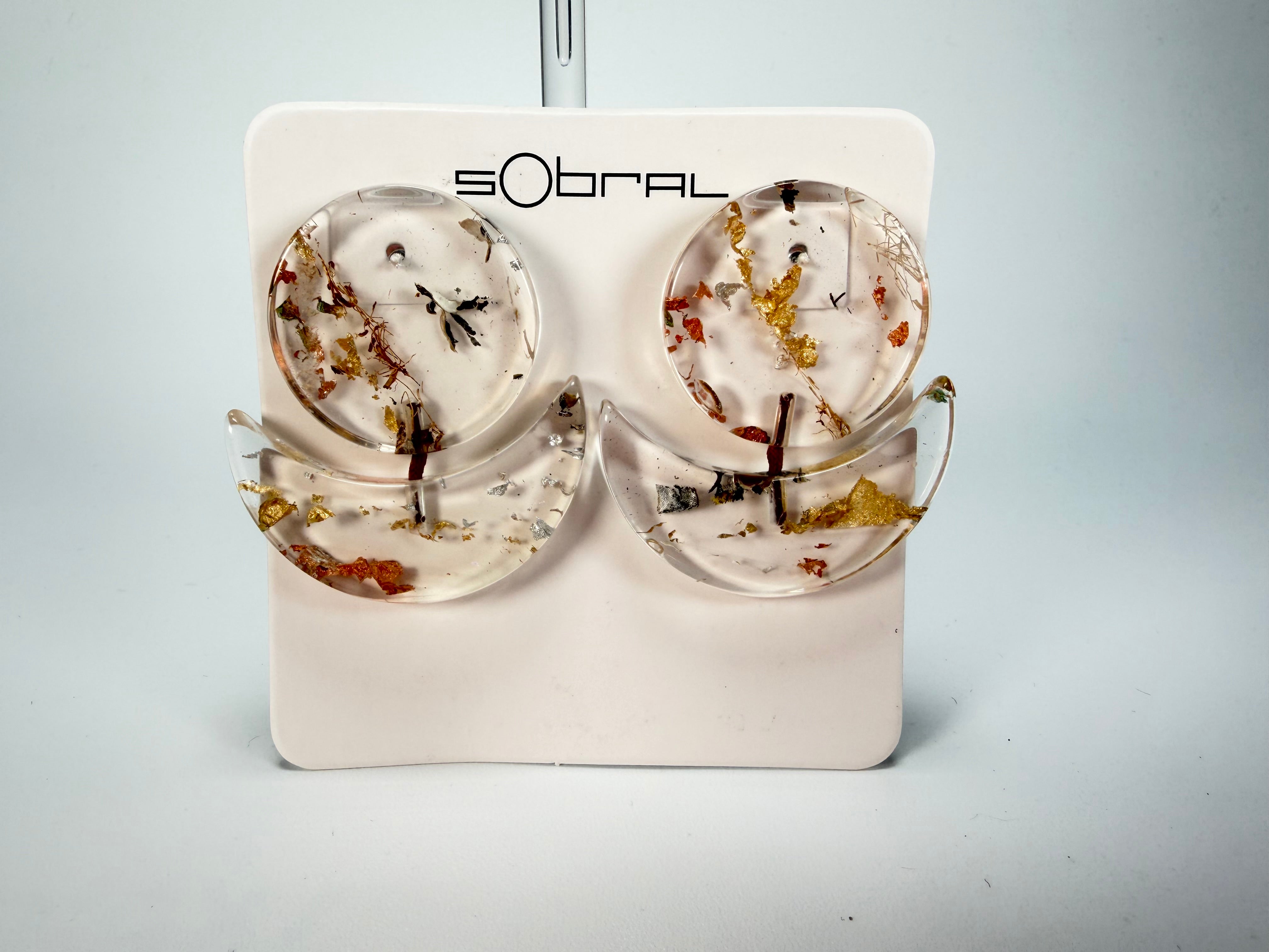 Sobral - Minas Gerais "Sombra" Resin Earrings ( 005036 )