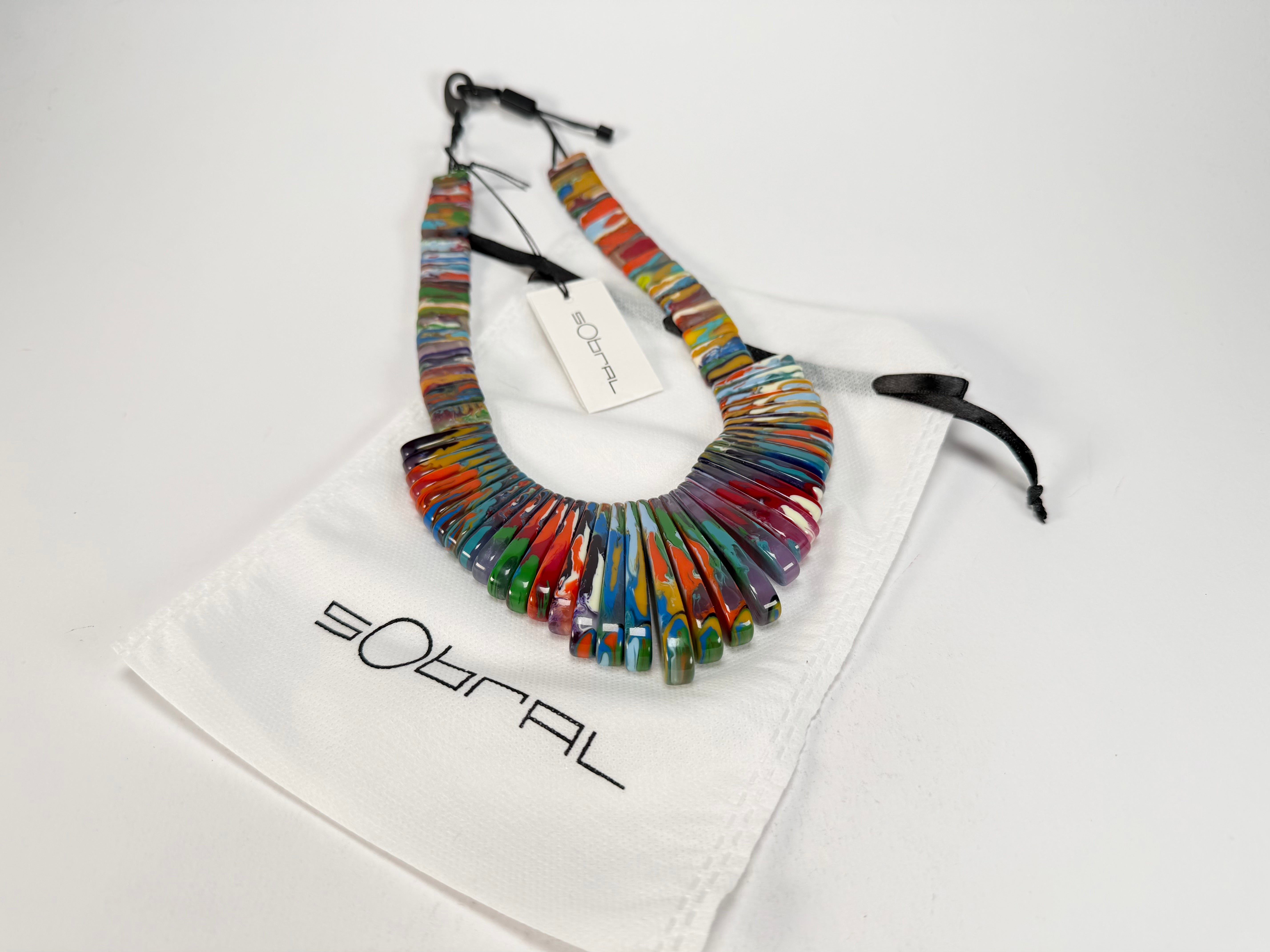 Sobral - Multi-Colour "Tupi" Pollock Resin Necklace ( 004853 )