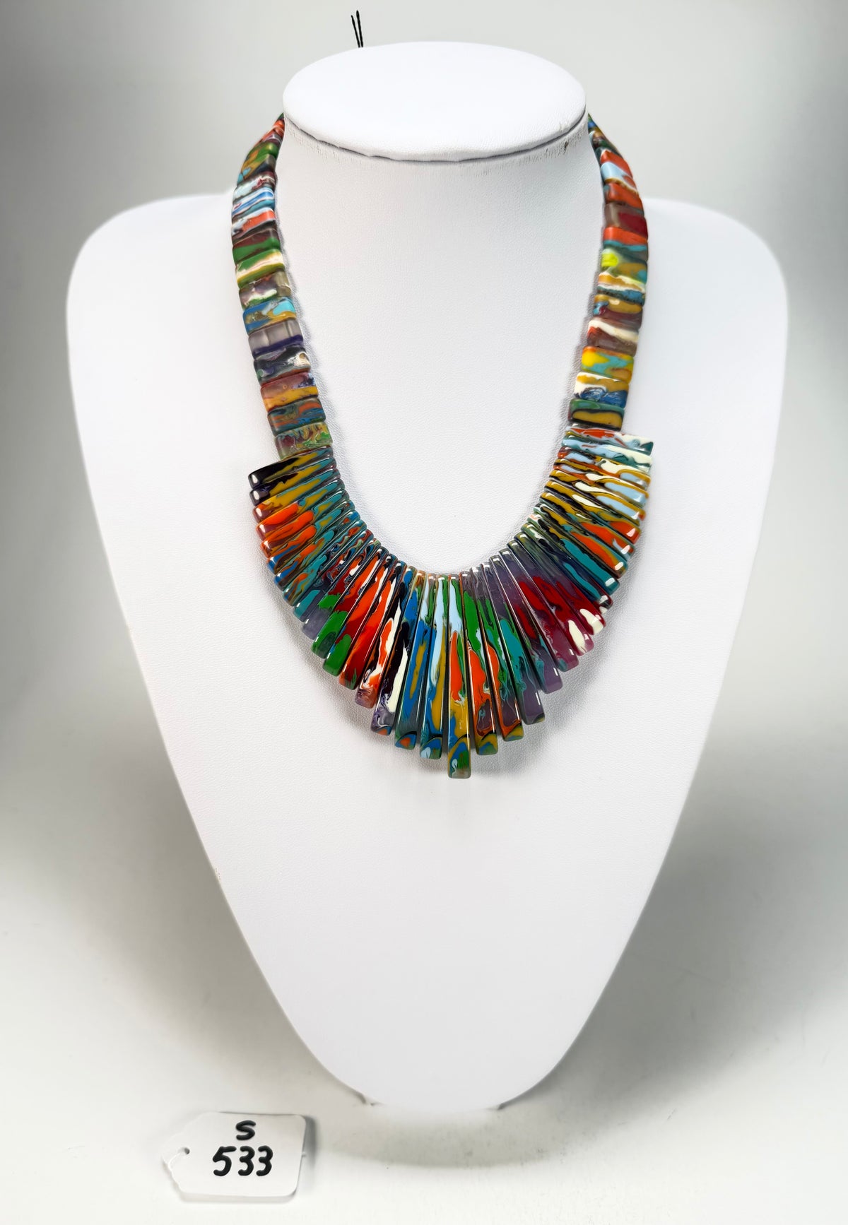 Sobral - Multi-Colour "Tupi" Pollock Resin Necklace ( 004853 )