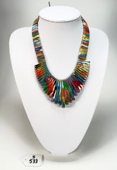 Sobral - Multi-Colour "Tupi" Pollock Resin Necklace ( 004853 )