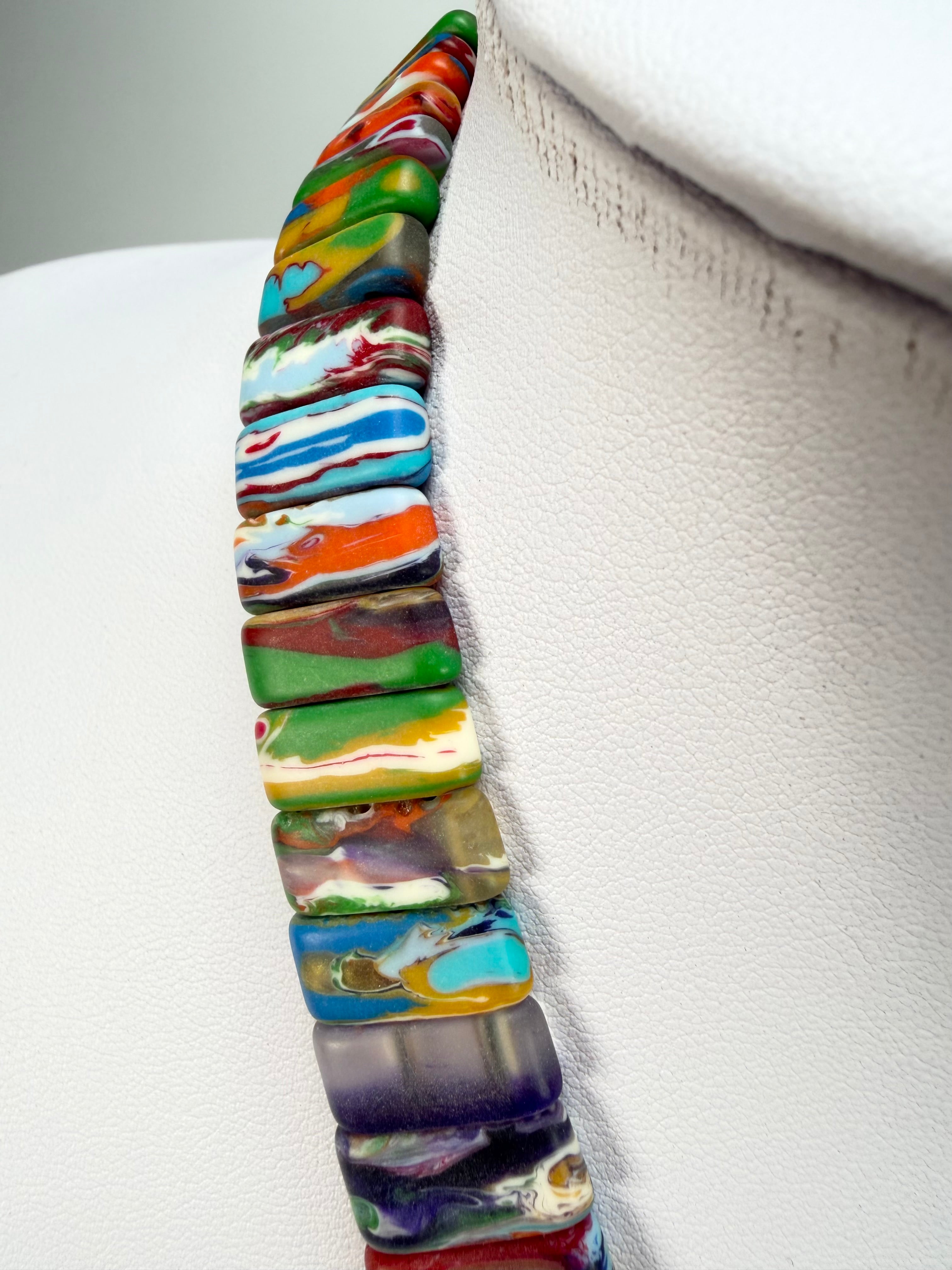 Sobral - Multi-Colour "Tupi" Pollock Resin Necklace ( 004853 )