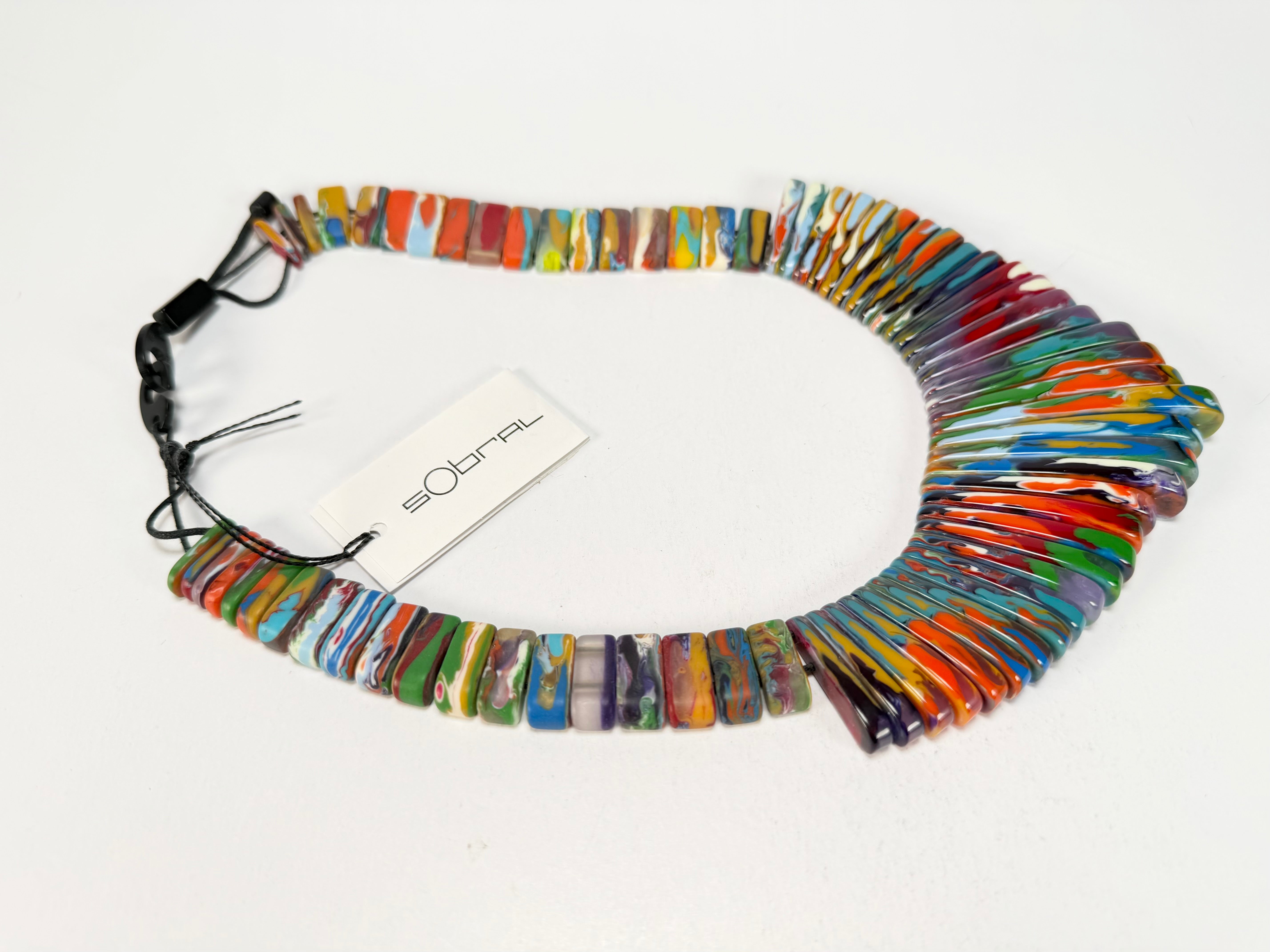 Sobral - Multi-Colour "Tupi" Pollock Resin Necklace ( 004853 )