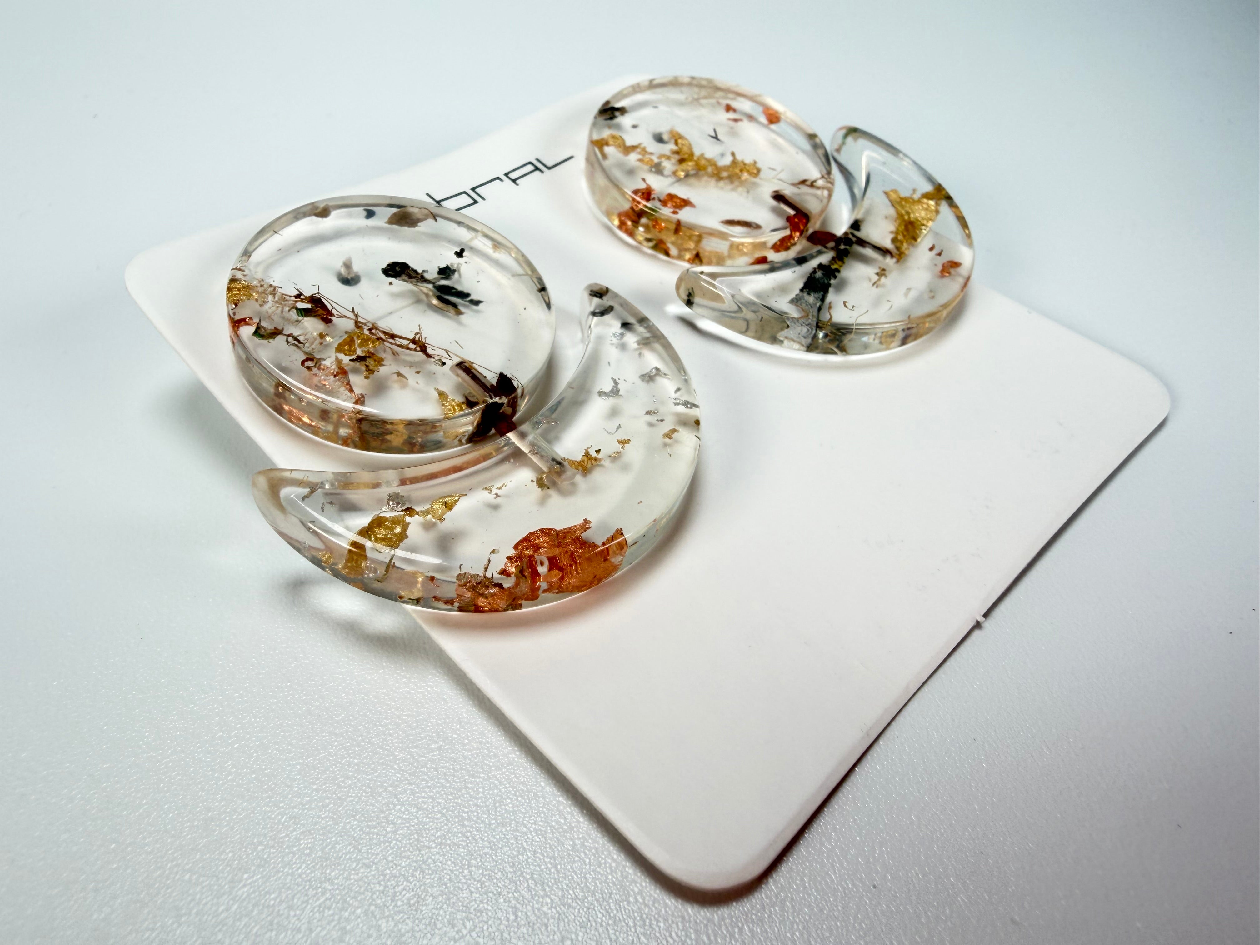 Sobral - Minas Gerais "Sombra" Resin Earrings ( 005036 )