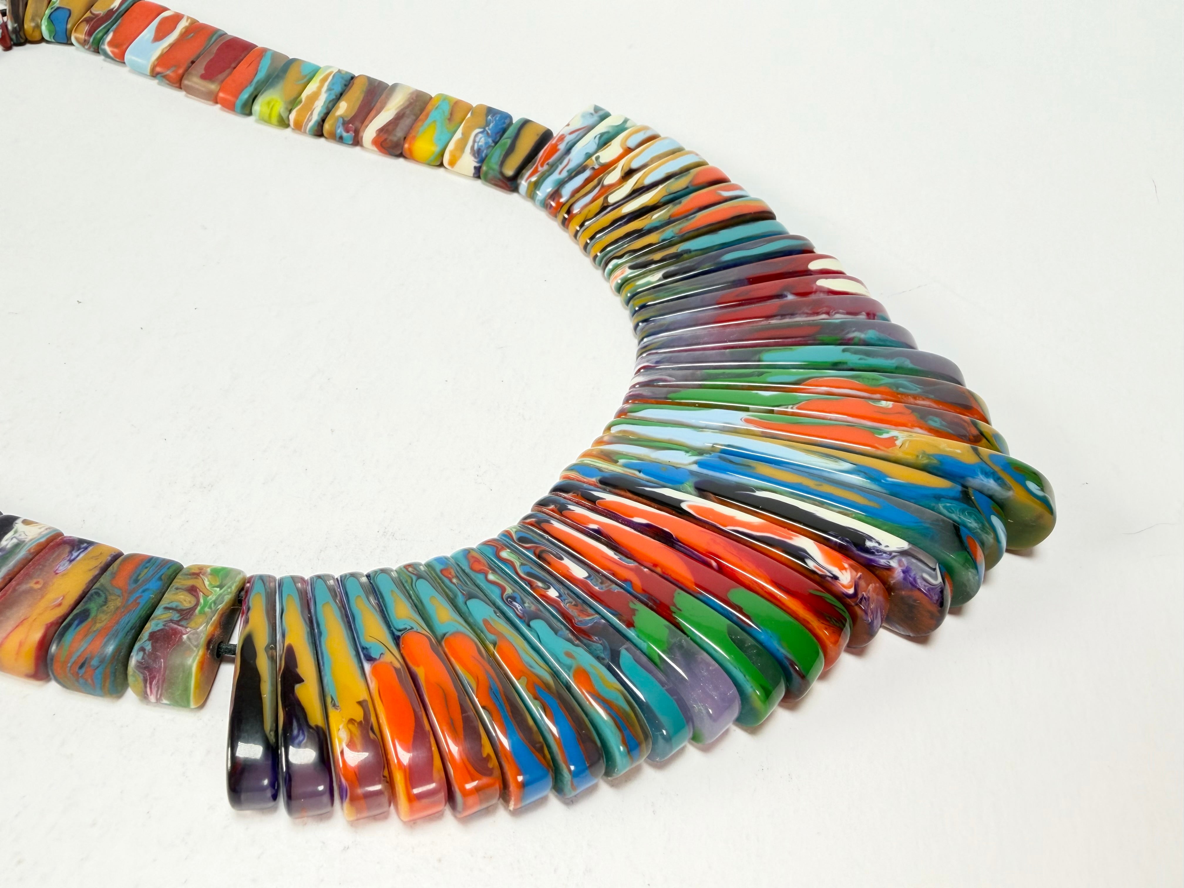 Sobral - Multi-Colour "Tupi" Pollock Resin Necklace ( 004853 )