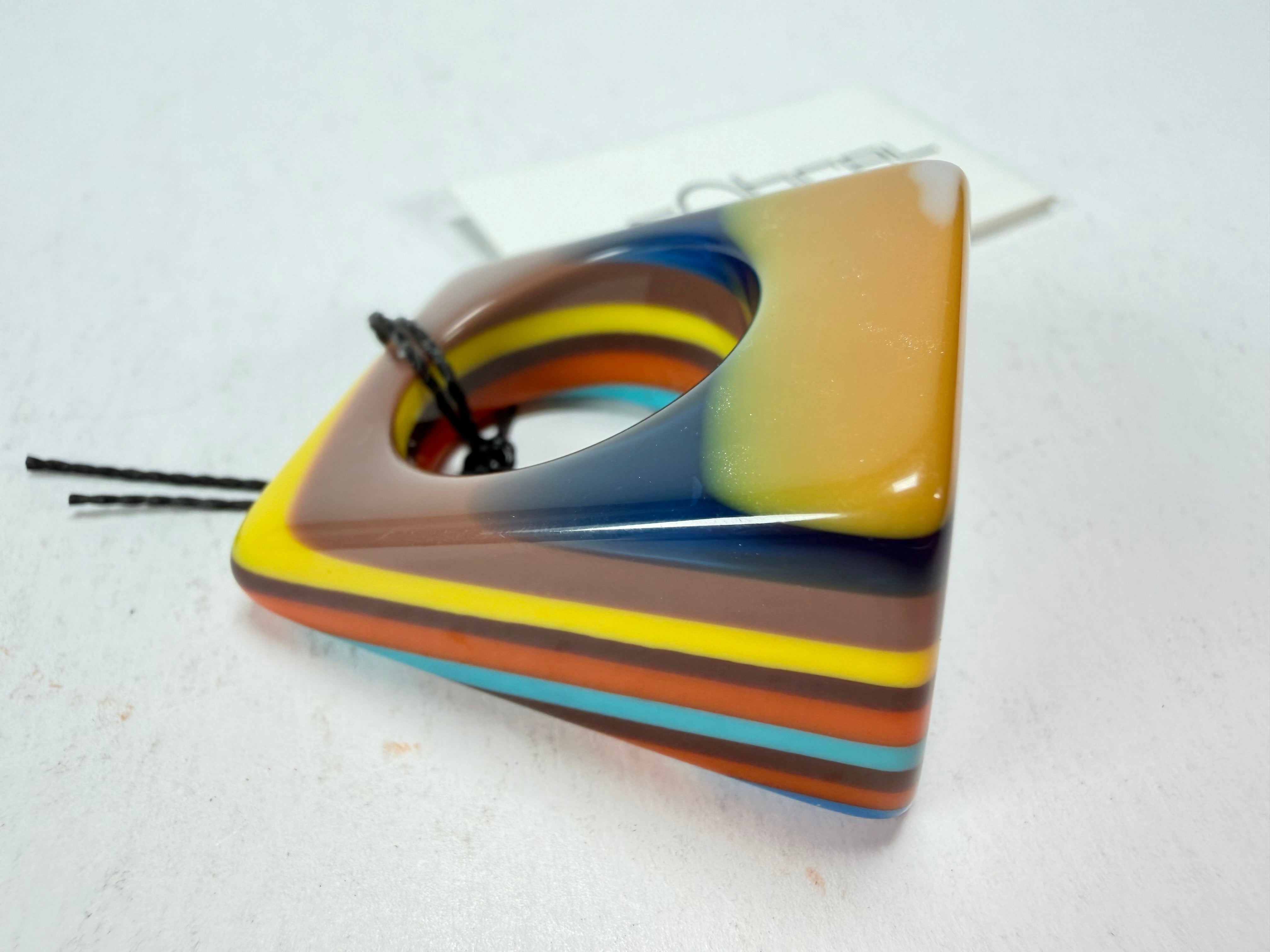 Sobral - Pop Art "Carre" Resin Ring ( 001828 ) - Size UK S / US 9