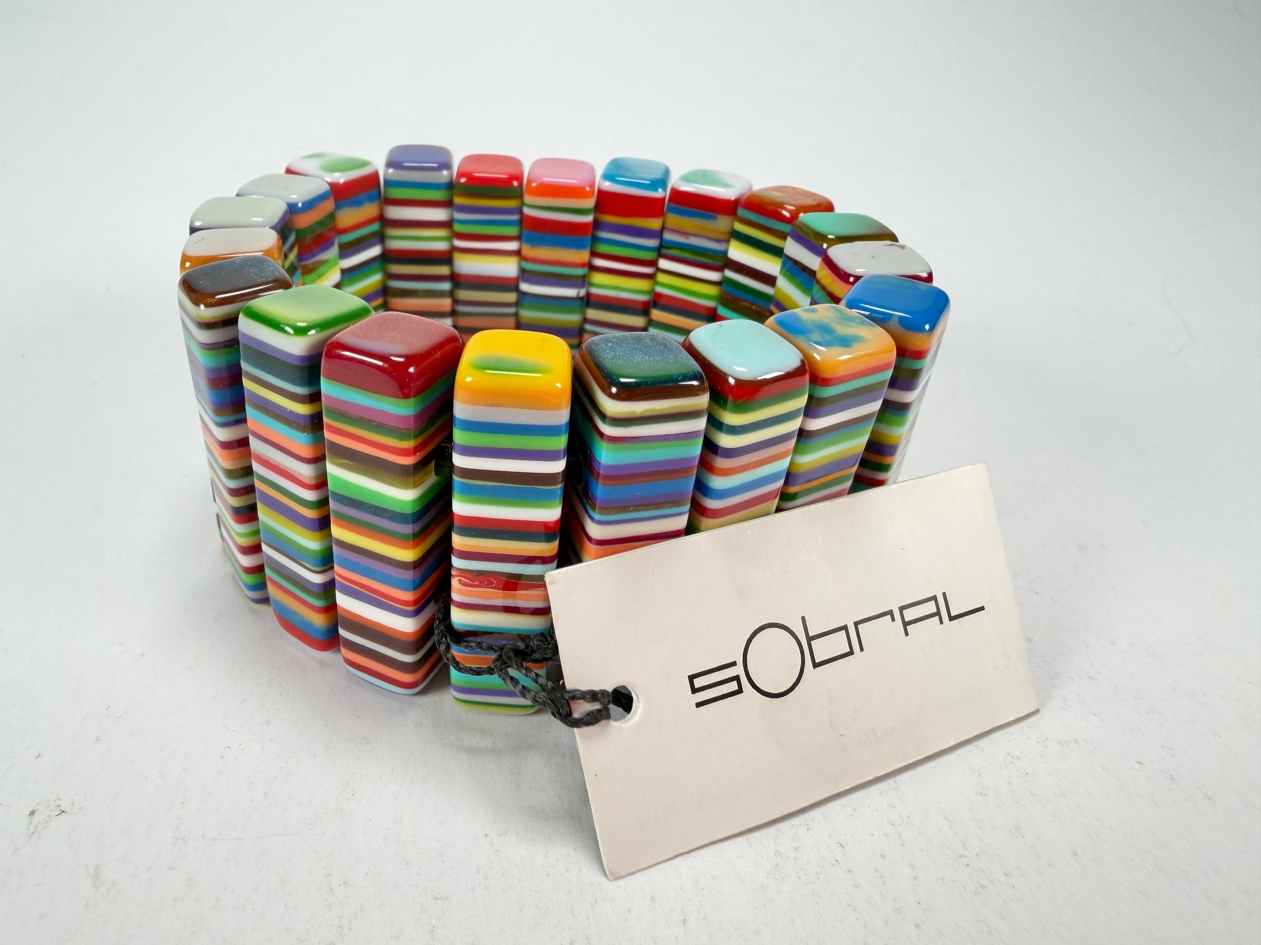 Sobral - Pop Art "Studio Creation" Elasticated Resin Bracelet ( 000000 )