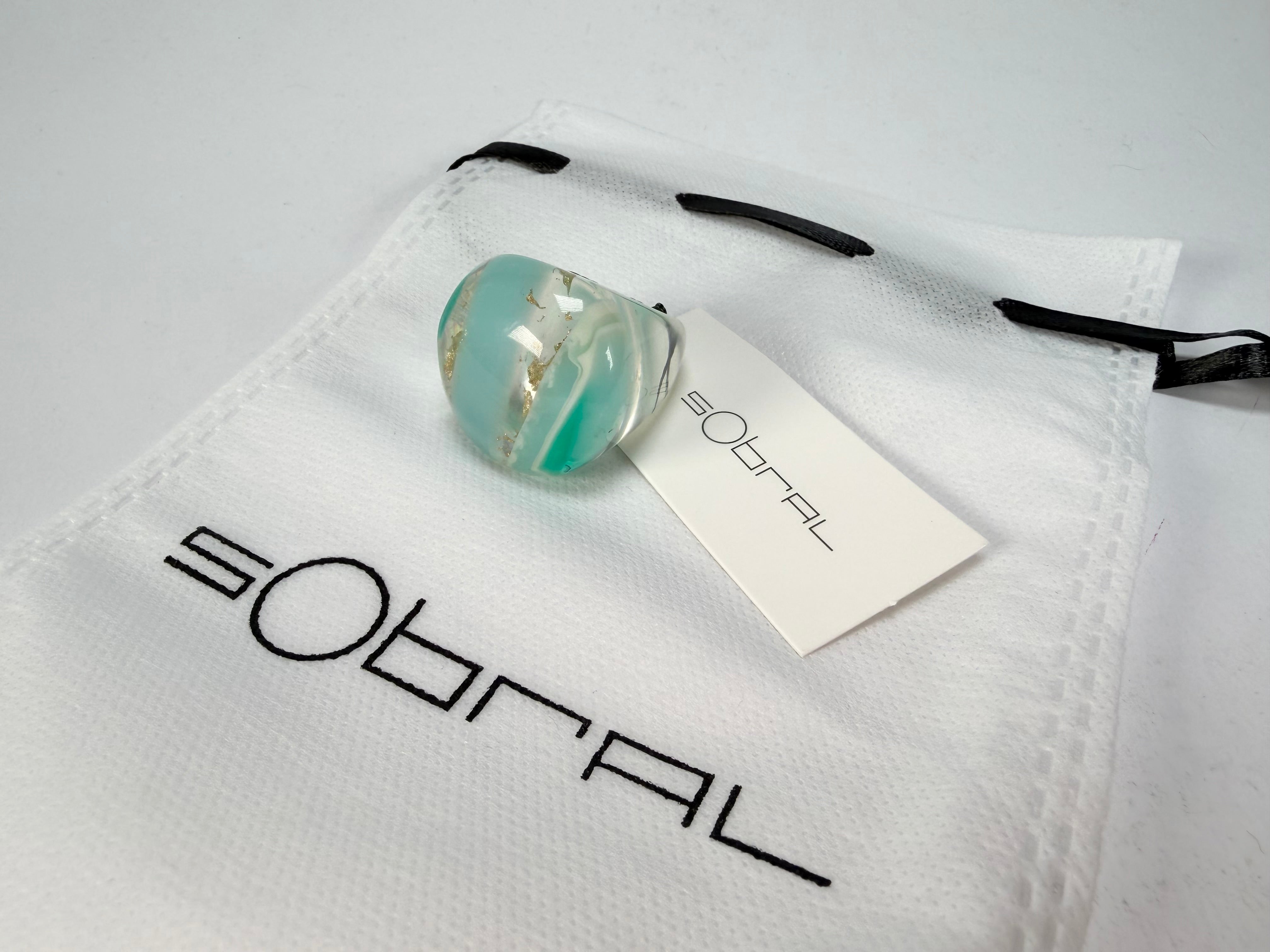 Sobral - Planets "Saturno" Neptune Resin Ring ( 005457 ) - Size UK Q / US 8