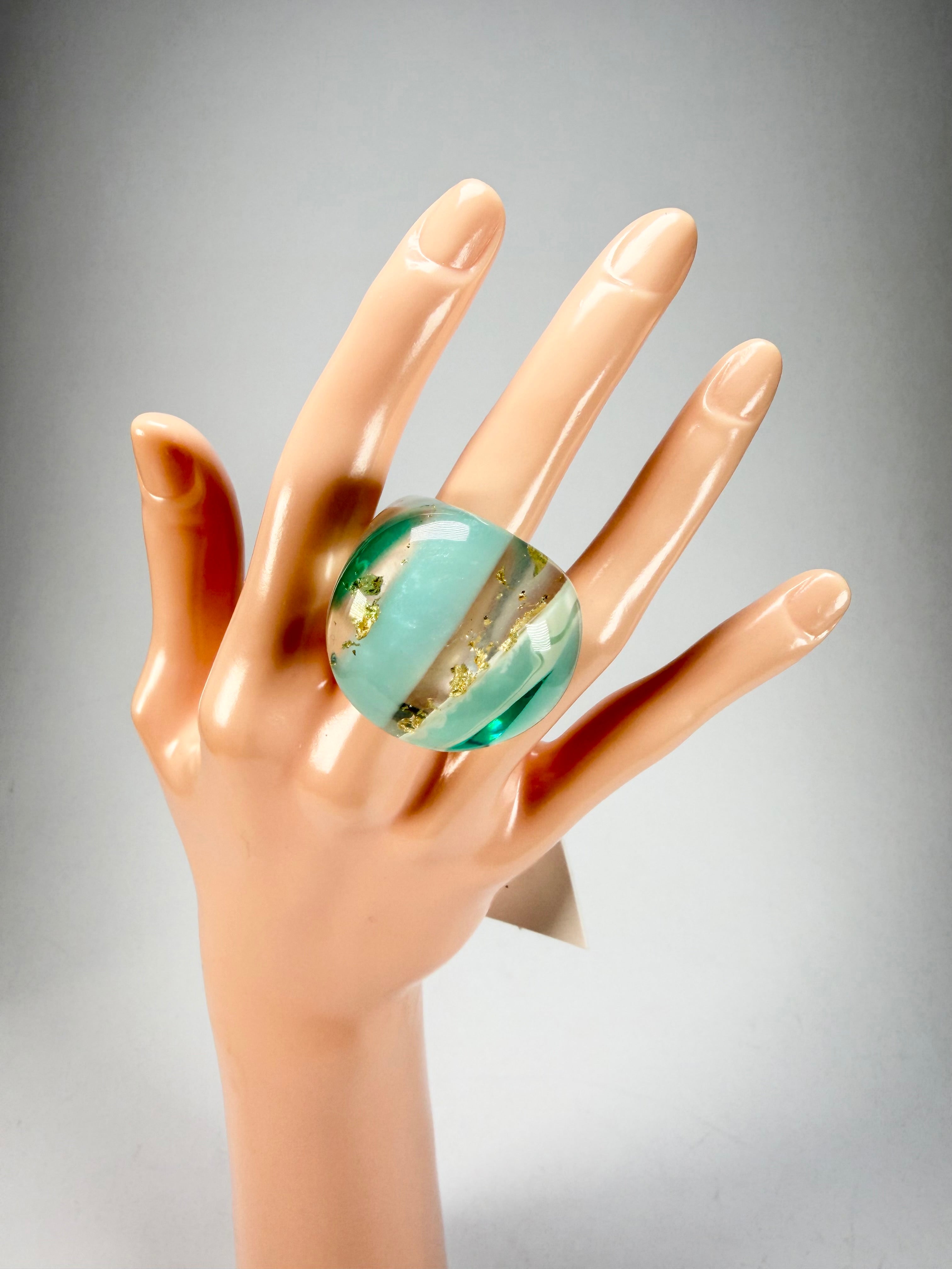 Sobral - Planets "Saturno" Neptune Resin Ring ( 005457 ) - Size UK Q / US 8