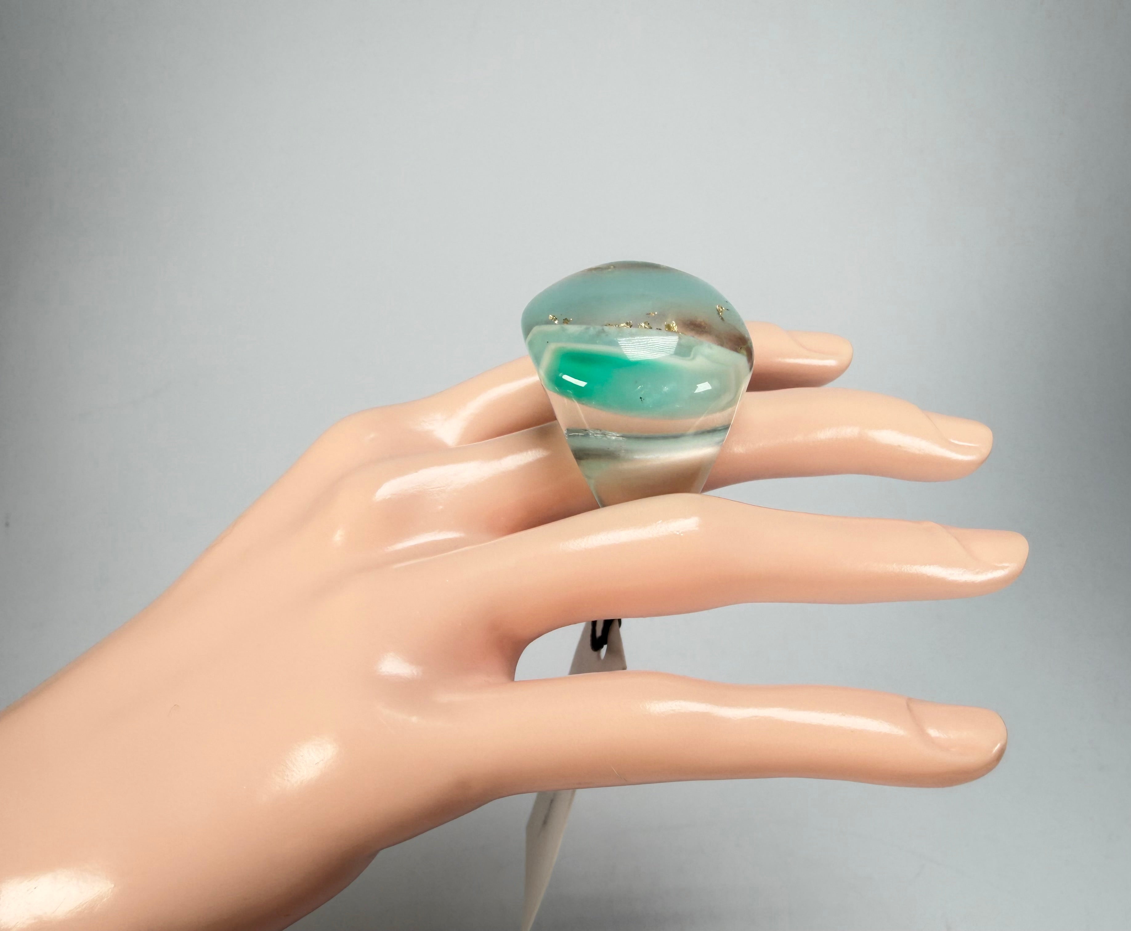 Sobral - Planets "Saturno" Neptune Resin Ring ( 005457 ) - Size UK Q / US 8