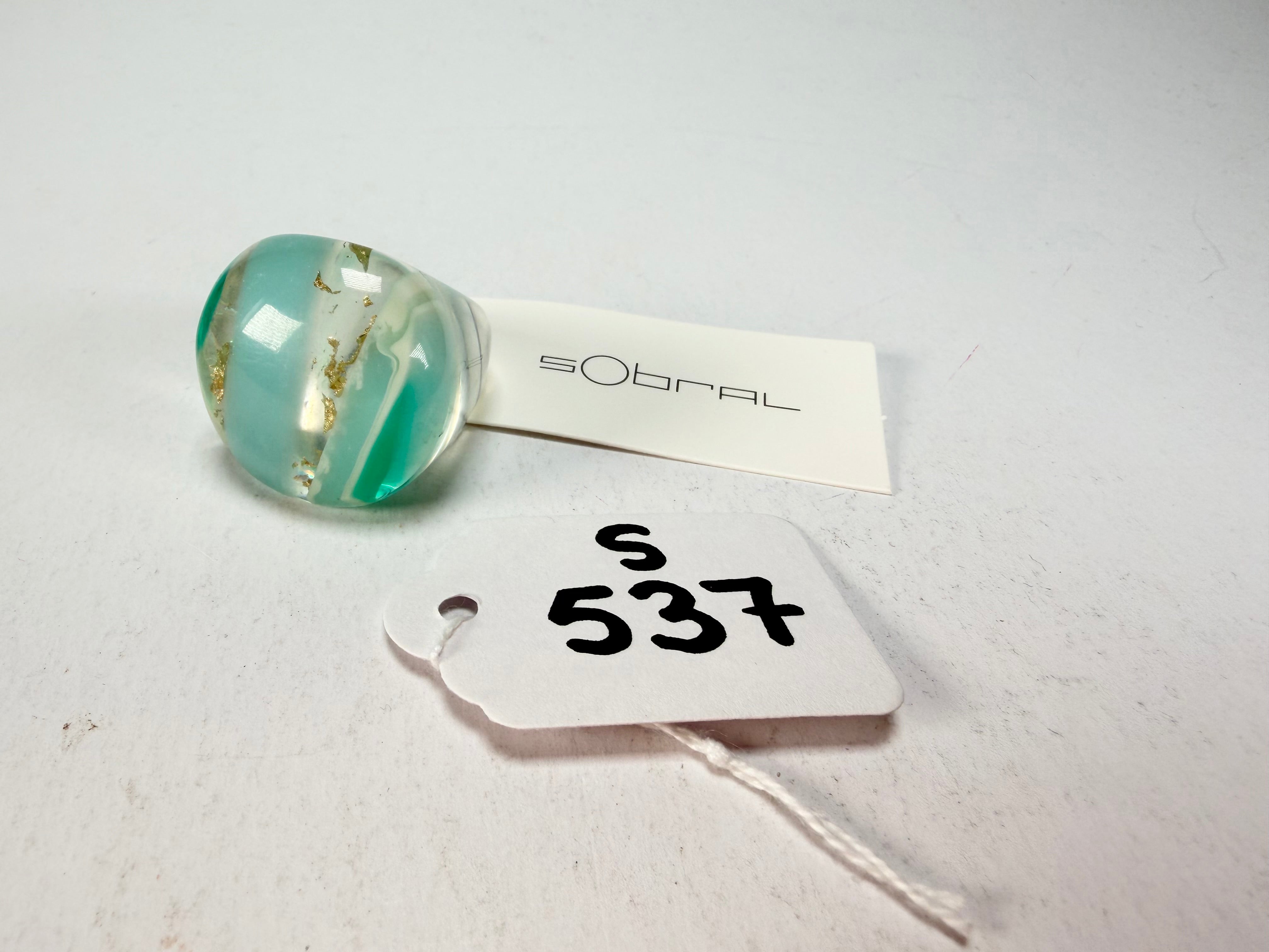 Sobral - Planets "Saturno" Neptune Resin Ring ( 005457 ) - Size UK Q / US 8