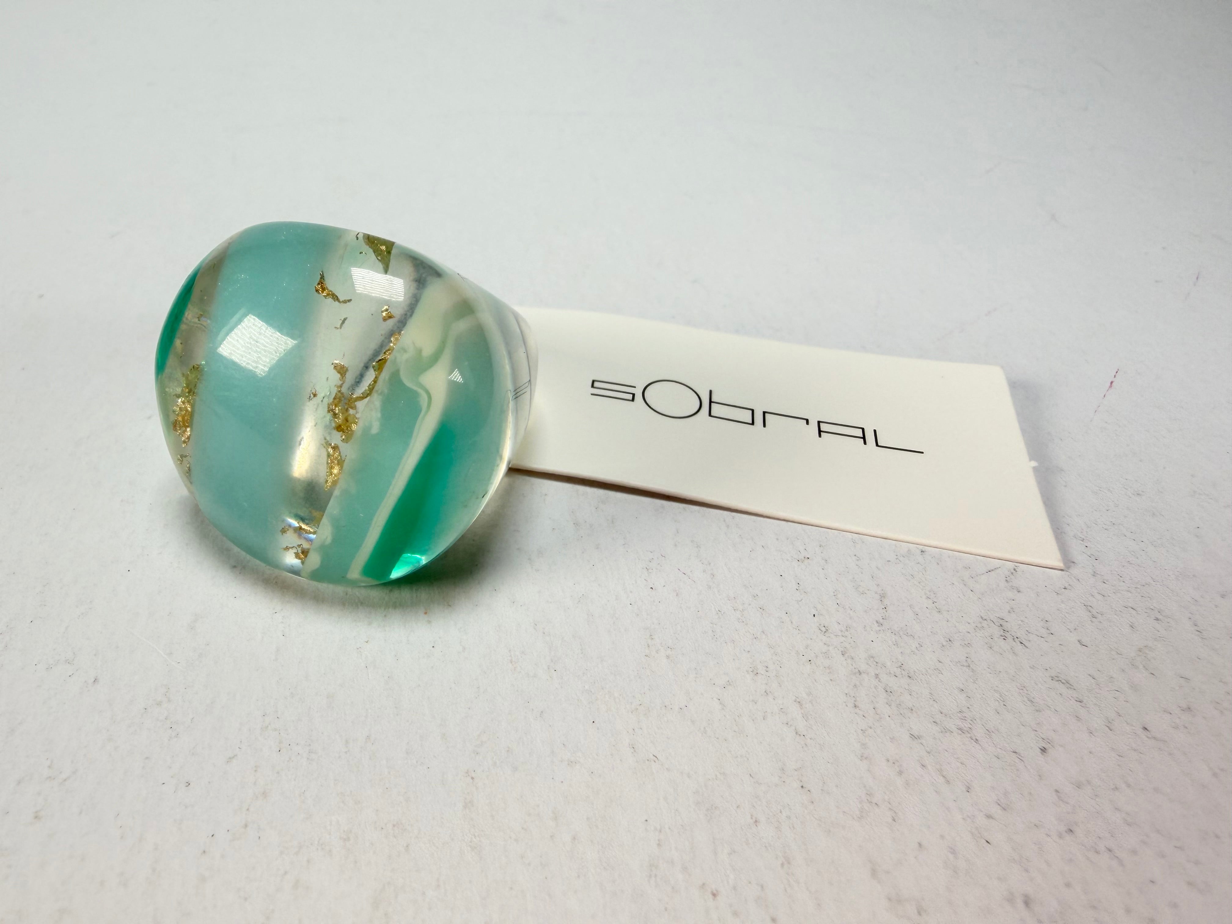 Sobral - Planets "Saturno" Neptune Resin Ring ( 005457 ) - Size UK Q / US 8