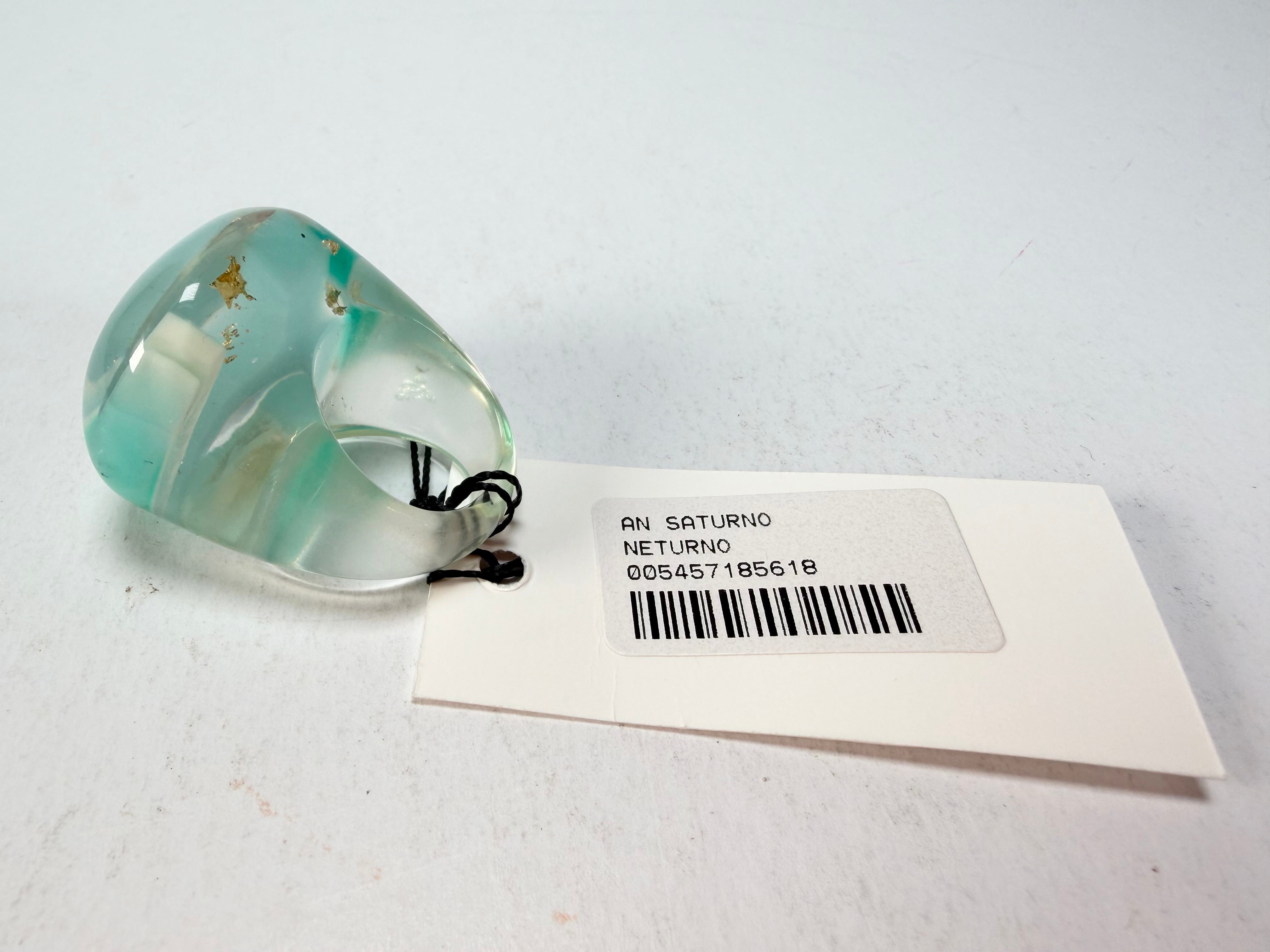 Sobral - Planets "Saturno" Neptune Resin Ring ( 005457 ) - Size UK Q / US 8