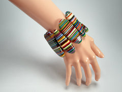 Sobral - Pop Art "Pipe" Elasticated Resin Bracelet ( 005424 )