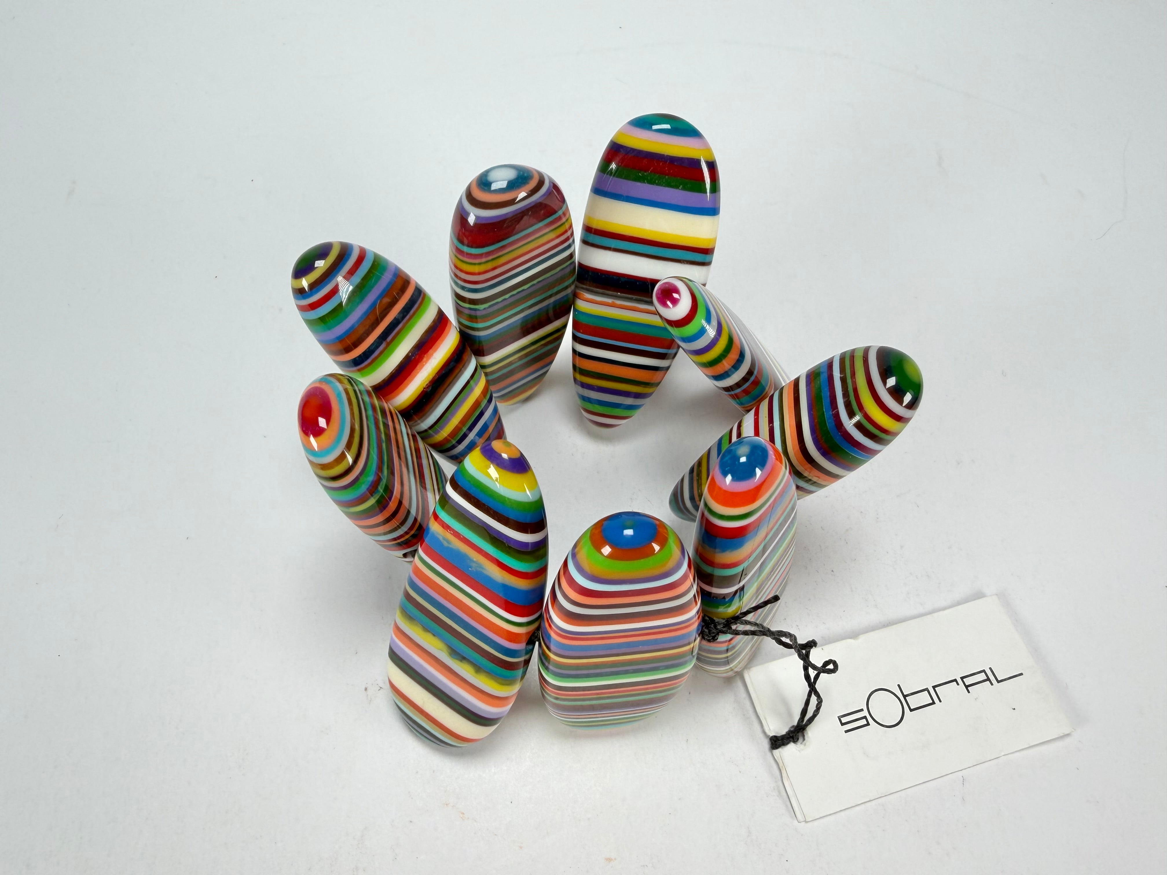Sobral - Pop Art "Pipe" Elasticated Resin Bracelet ( 005424 )