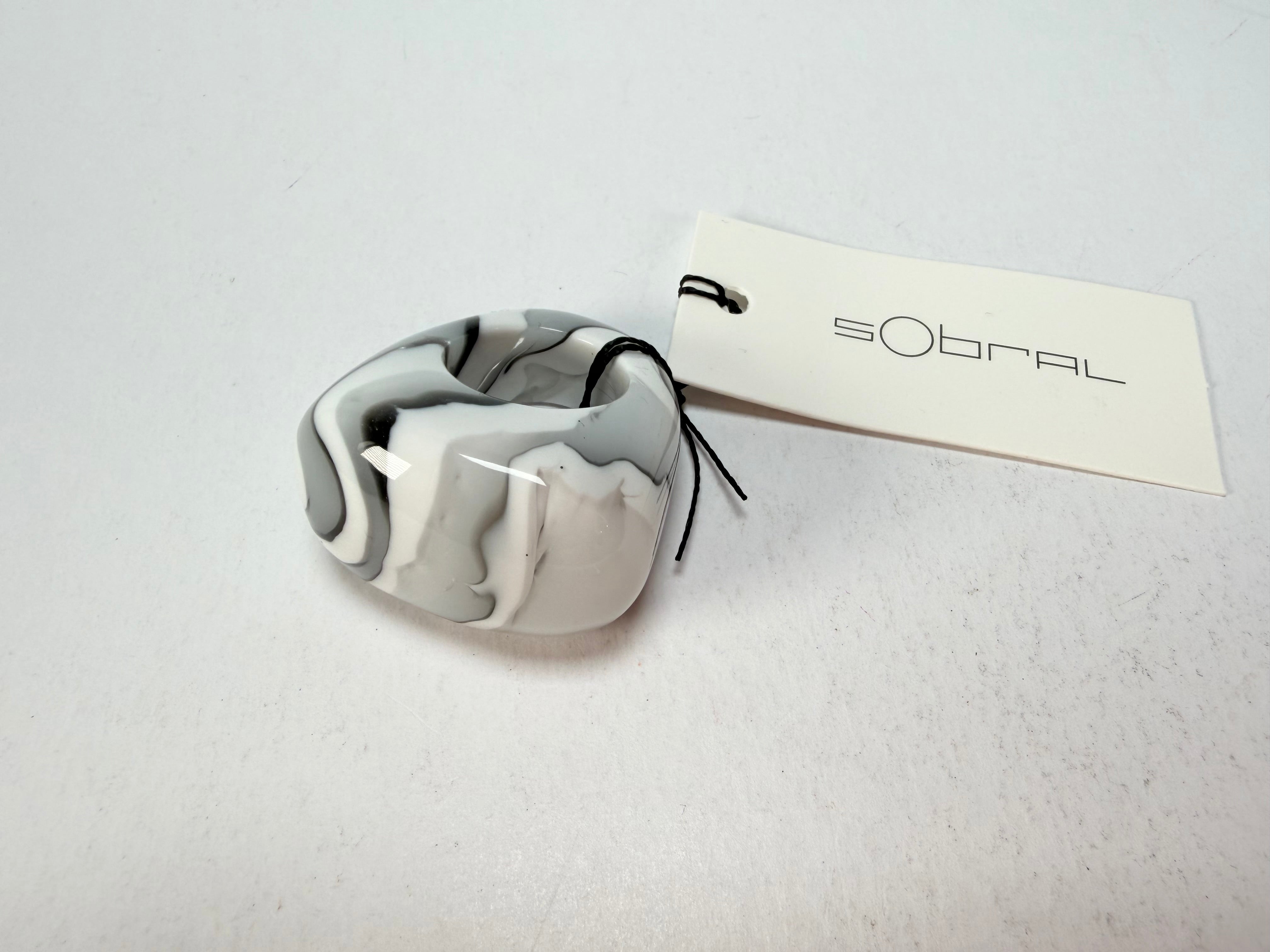 Sobral - Onda Gelo "Mares" Resin Ring ( 005417 ) - Size UK P / US 8