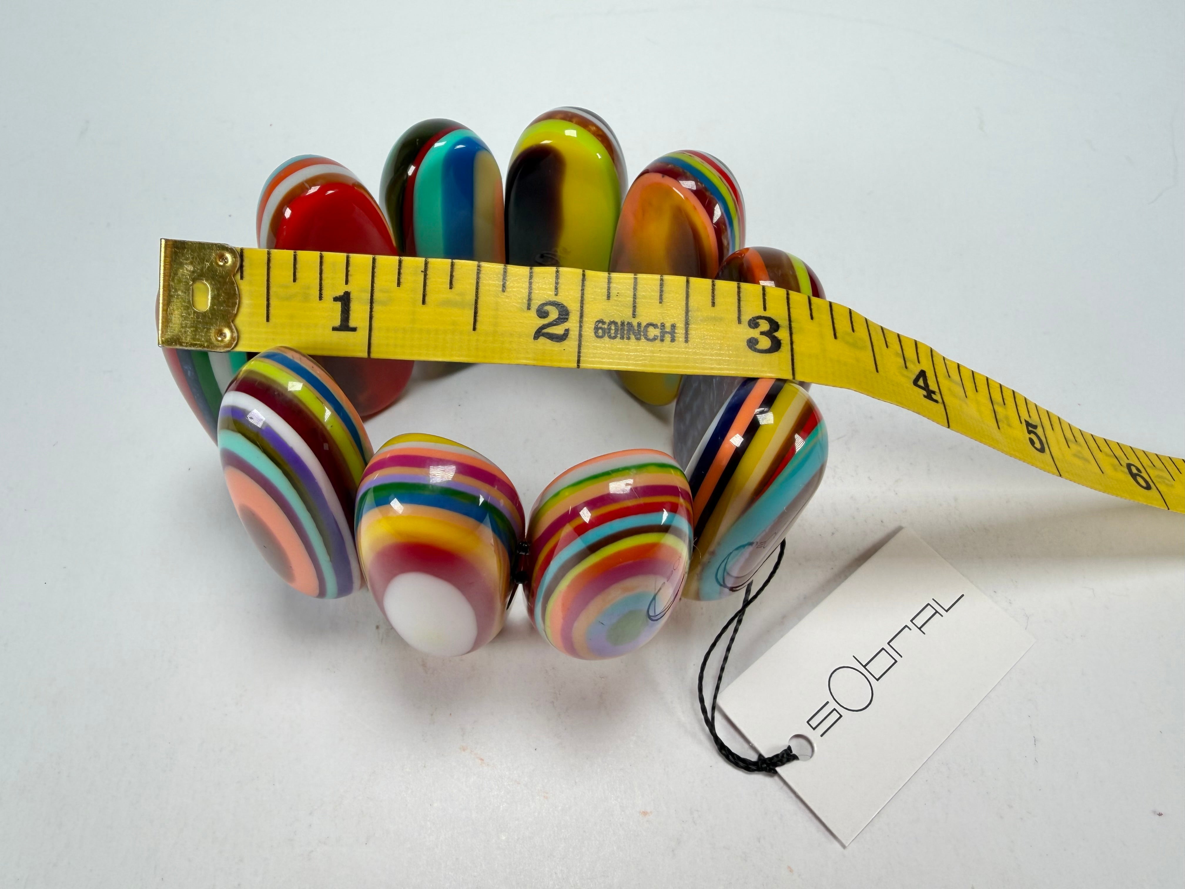 Sobral - Pop Art "Andy" Elasticated Resin Bracelet ( 005467 )