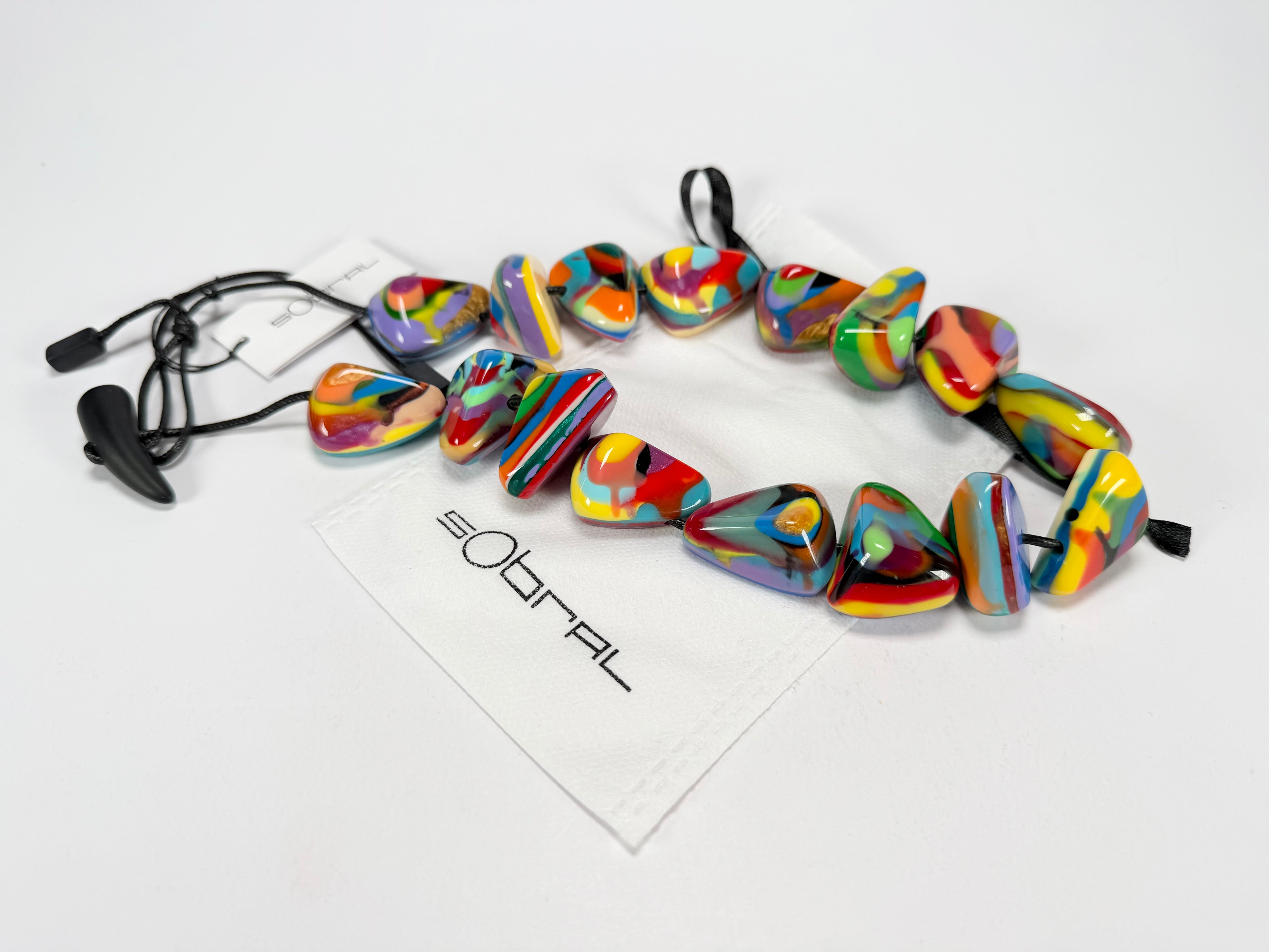 Sobral - Multi-Colour "Anton" Diamante Resin Necklace ( 003614 )