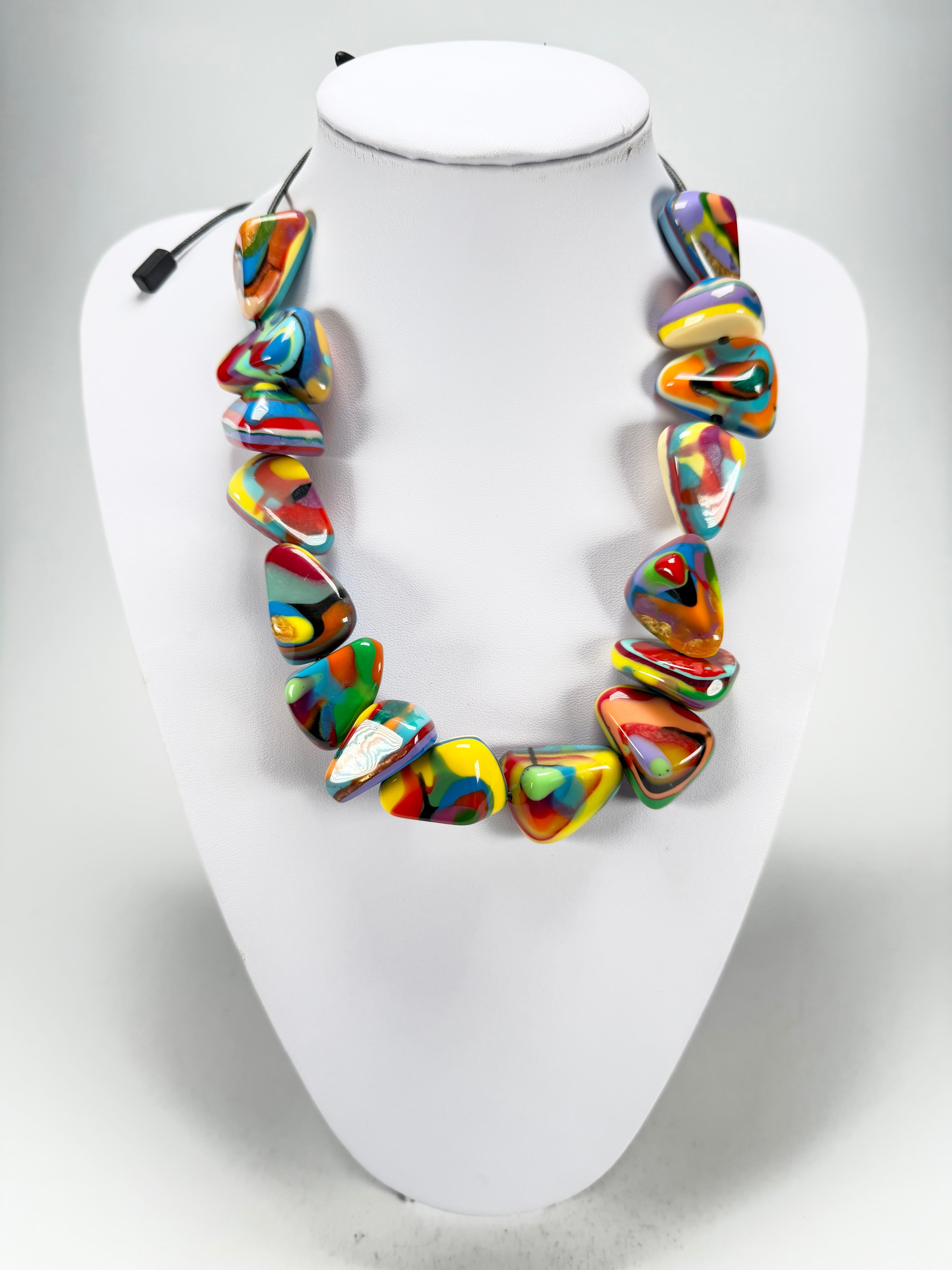 Sobral - Multi-Colour "Anton" Diamante Resin Necklace ( 003614 )