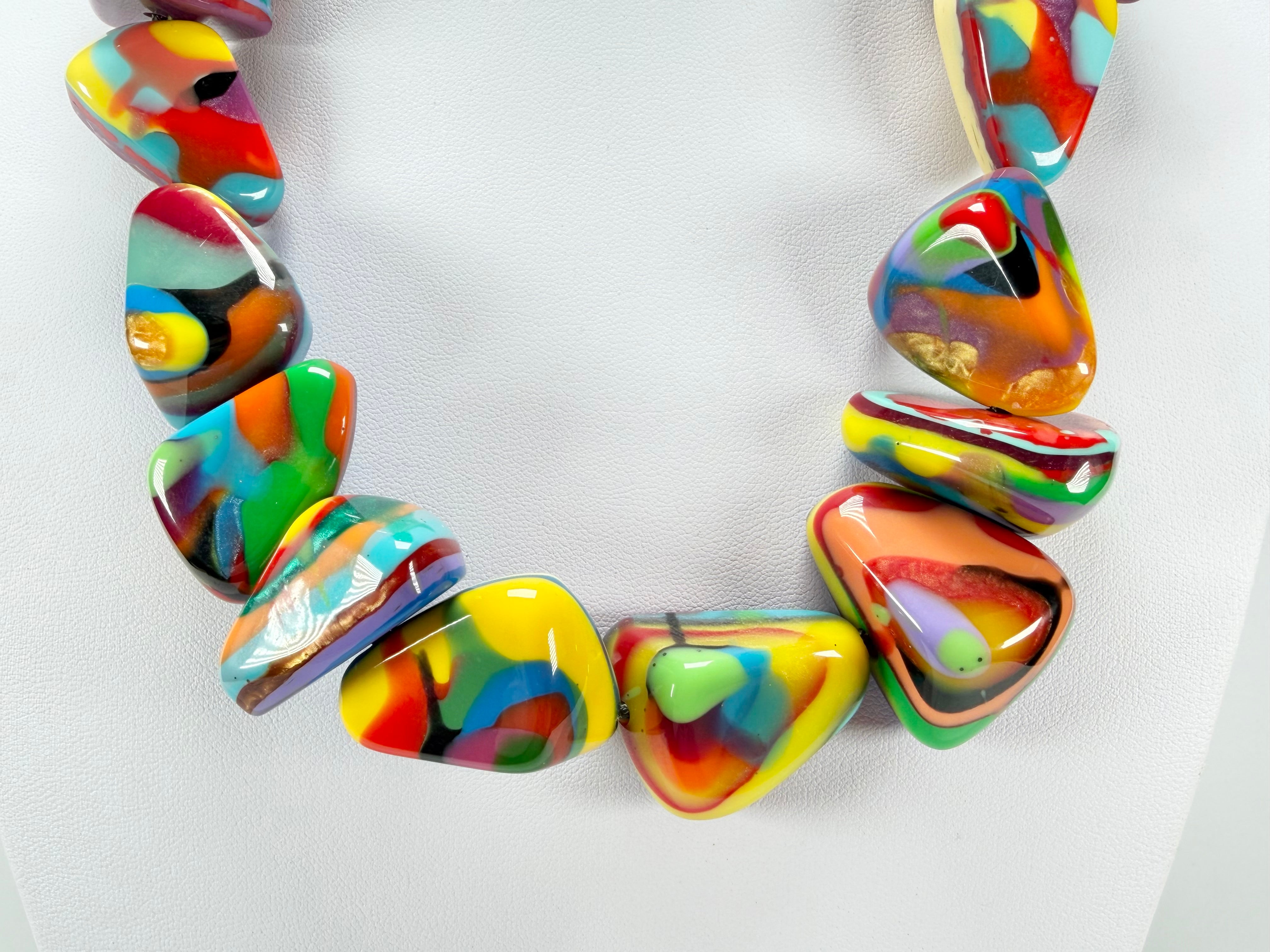 Sobral - Multi-Colour "Anton" Diamante Resin Necklace ( 003614 )