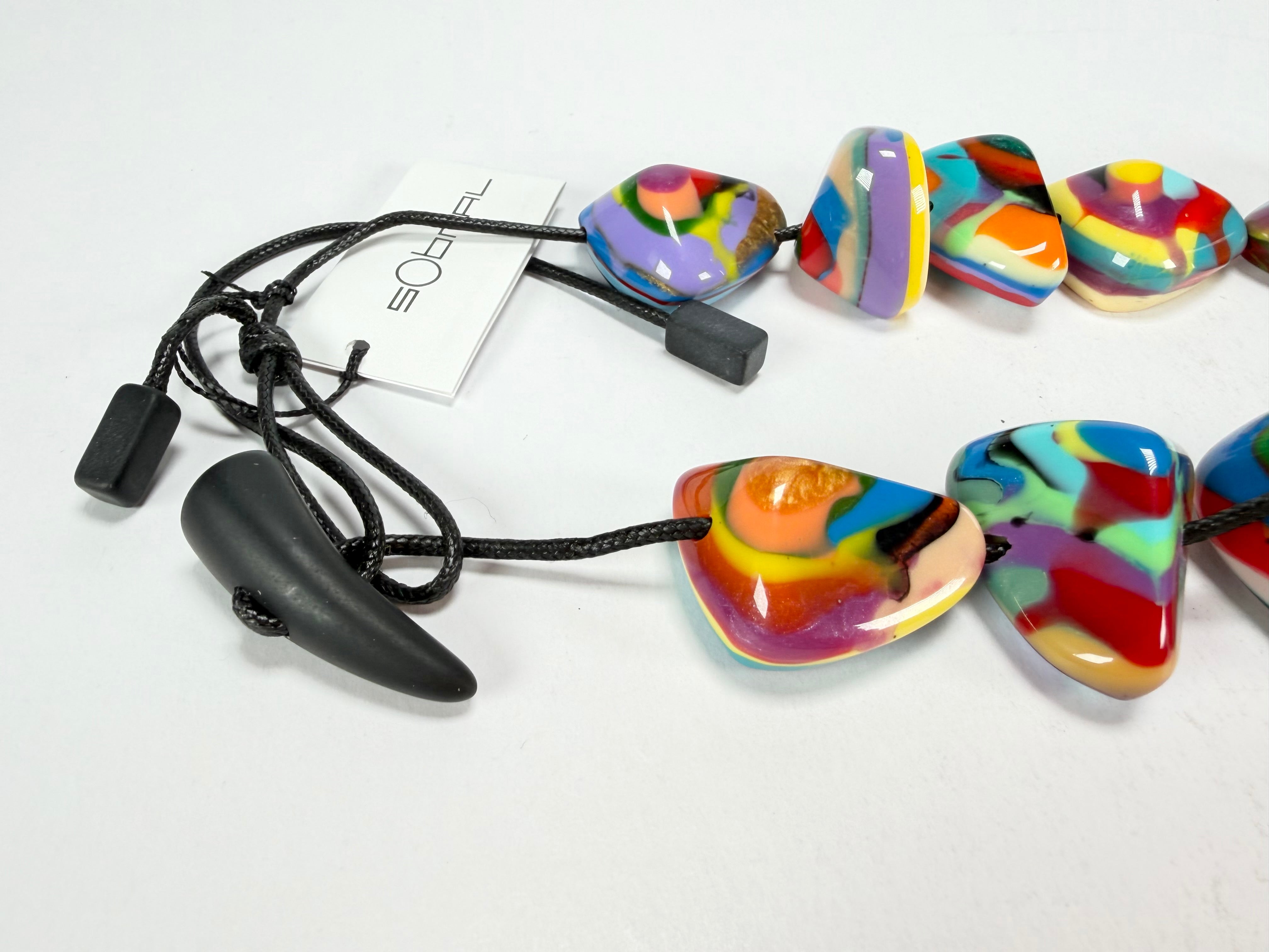 Sobral - Multi-Colour "Anton" Diamante Resin Necklace ( 003614 )
