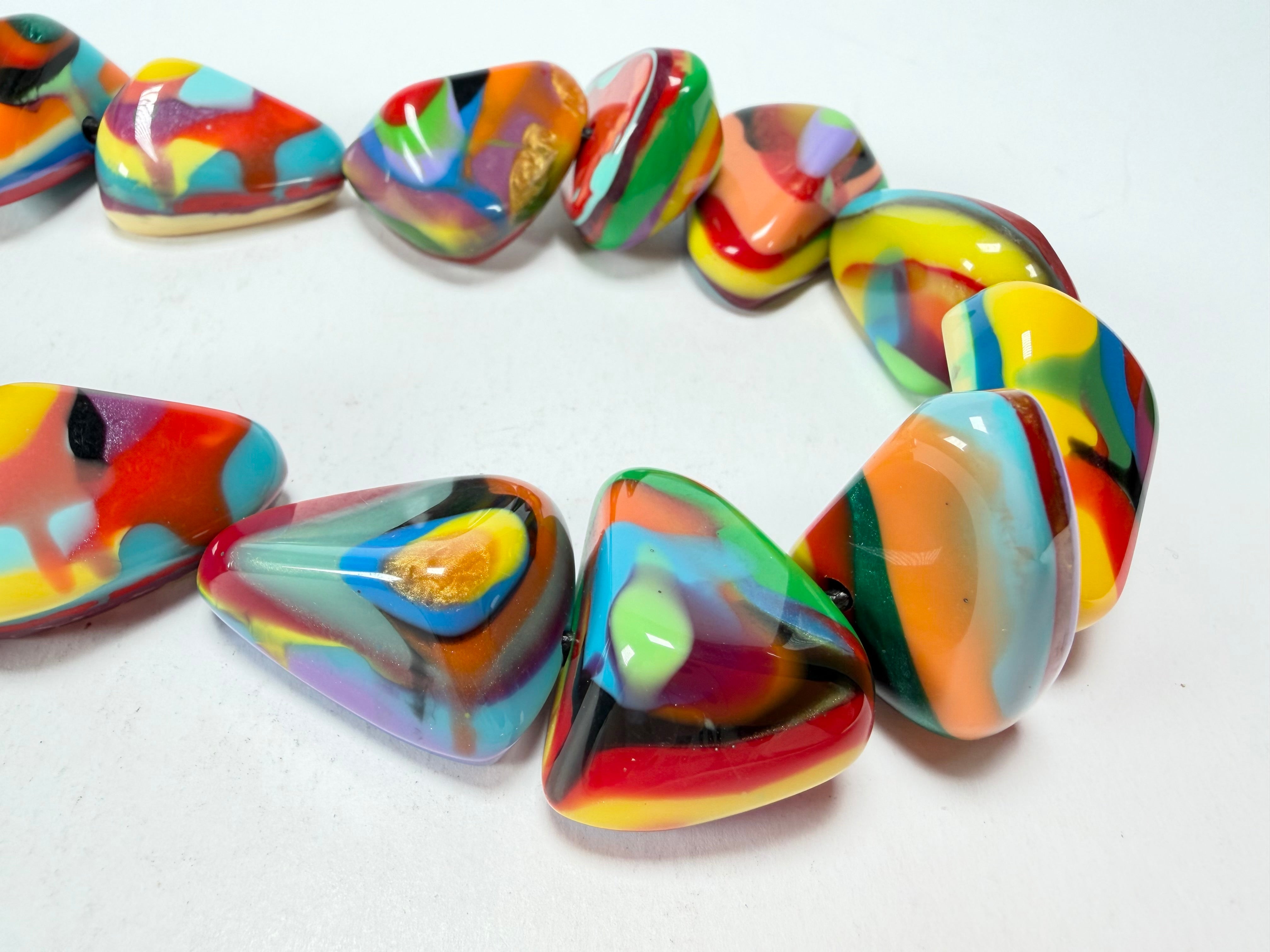 Sobral - Multi-Colour "Anton" Diamante Resin Necklace ( 003614 )