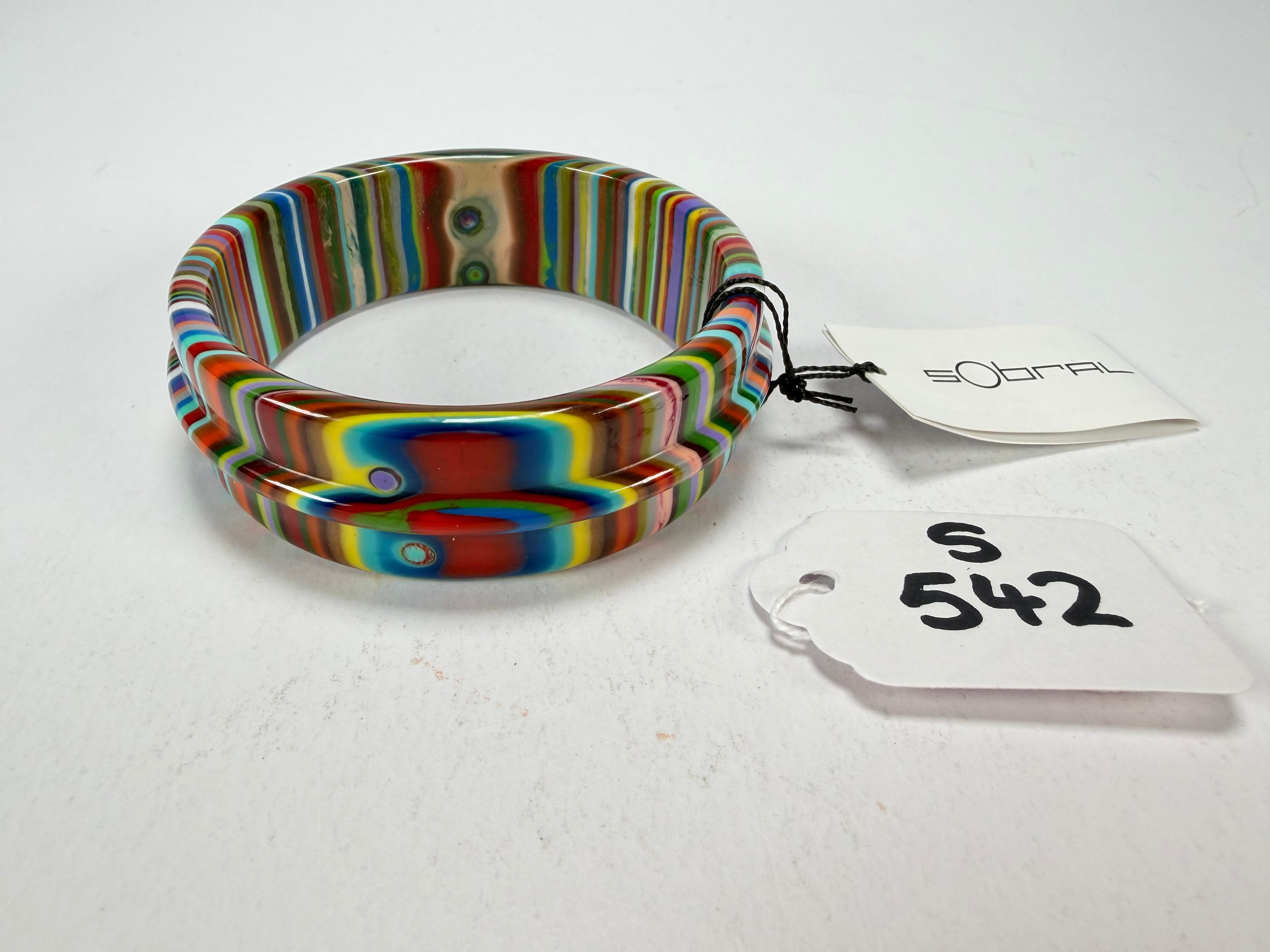 Sobral - Pop Art "PB 34 Saturno" Solid Resin Bangle ( 001088 )