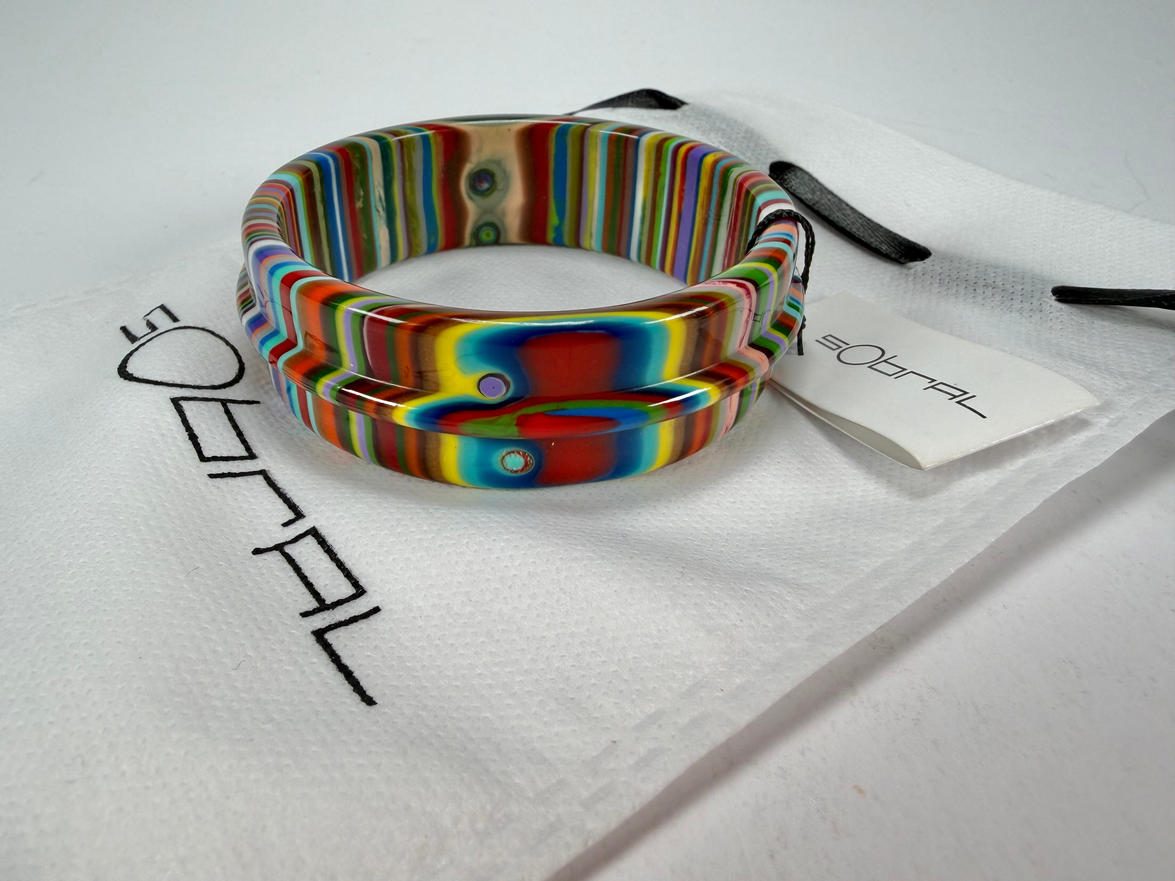 Sobral - Pop Art "PB 34 Saturno" Solid Resin Bangle ( 001088 )