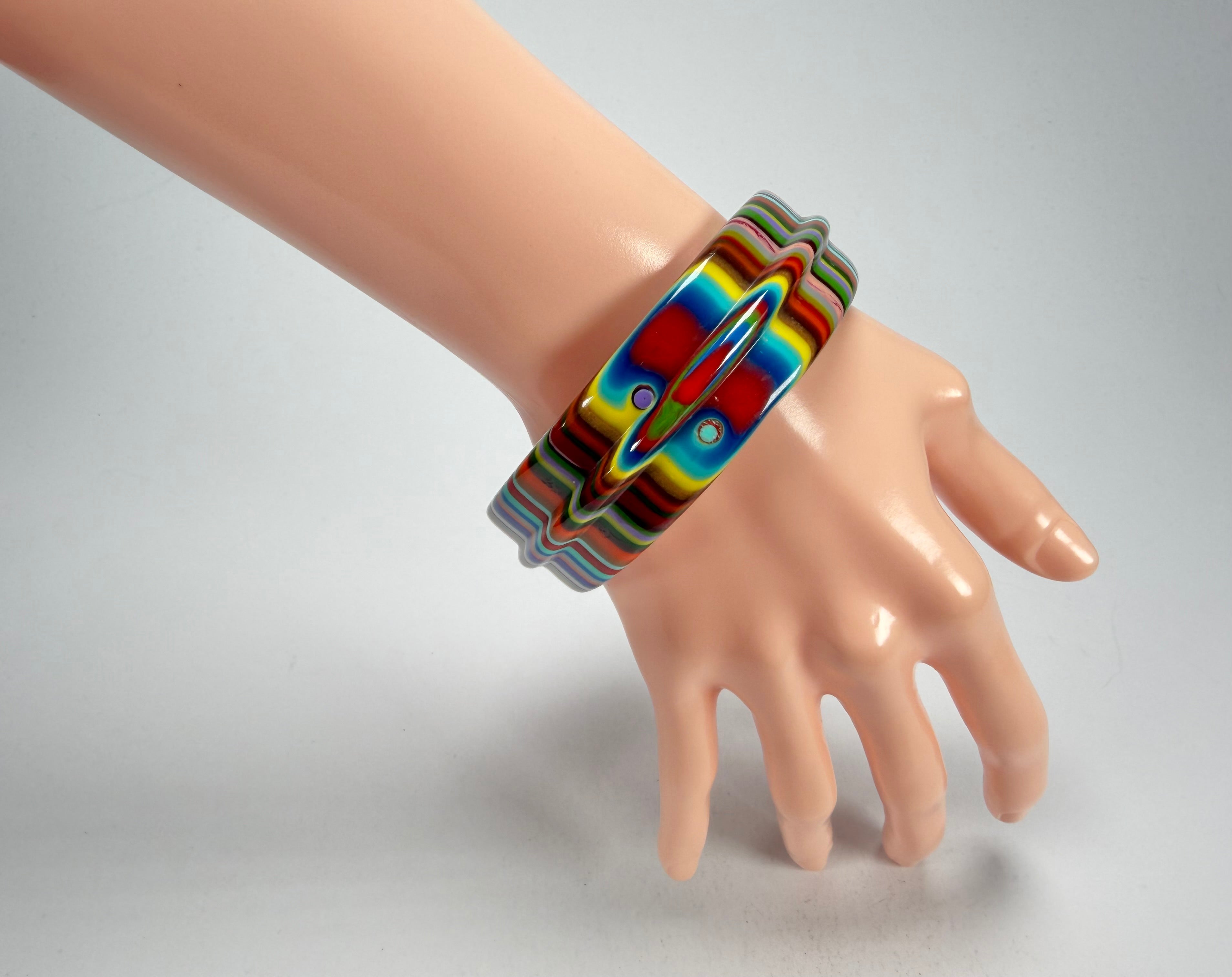 Sobral - Pop Art "PB 34 Saturno" Solid Resin Bangle ( 001088 )